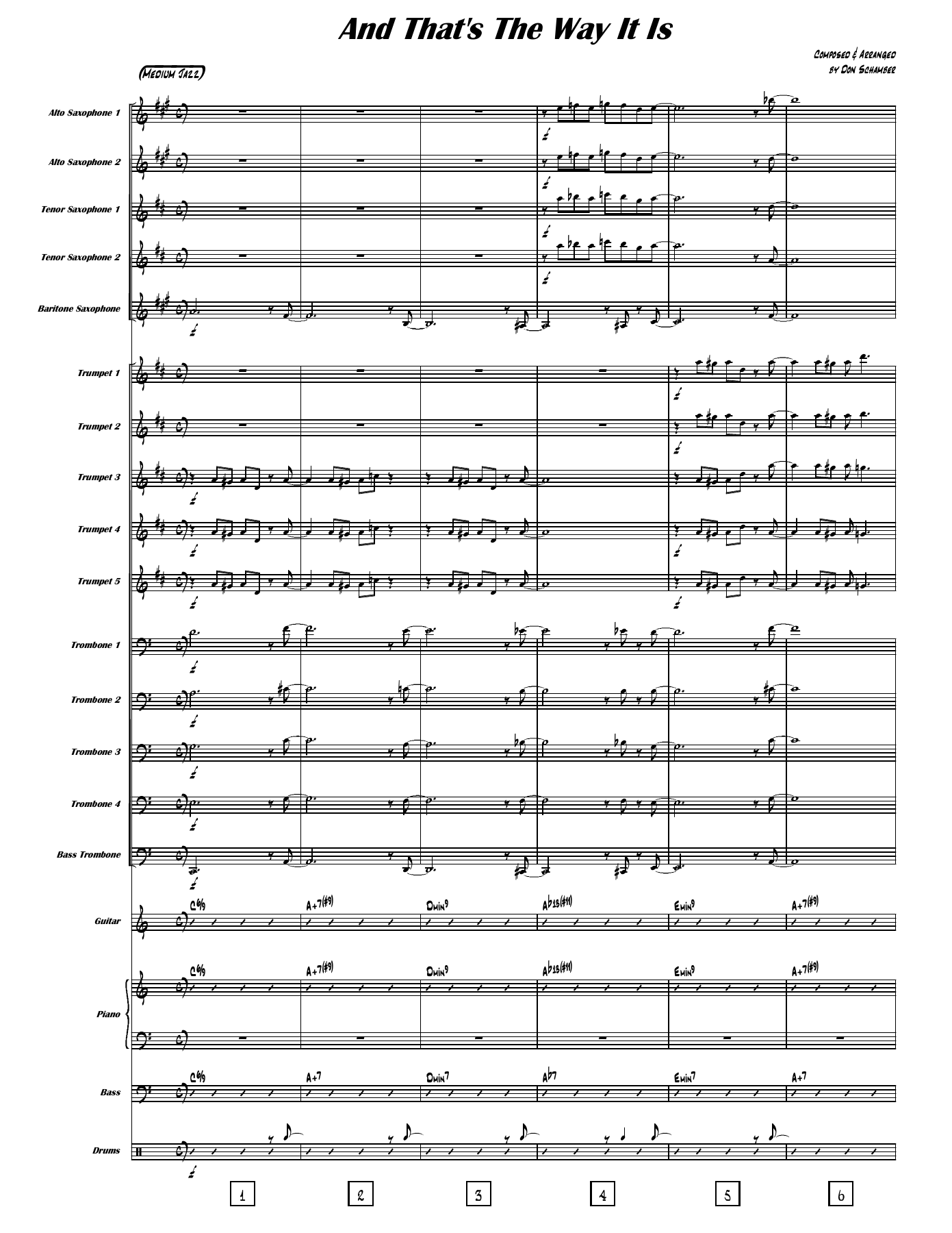 And That's The Way It Is — Big Band sheet music arranged by D.Schamber | Jazz Standard