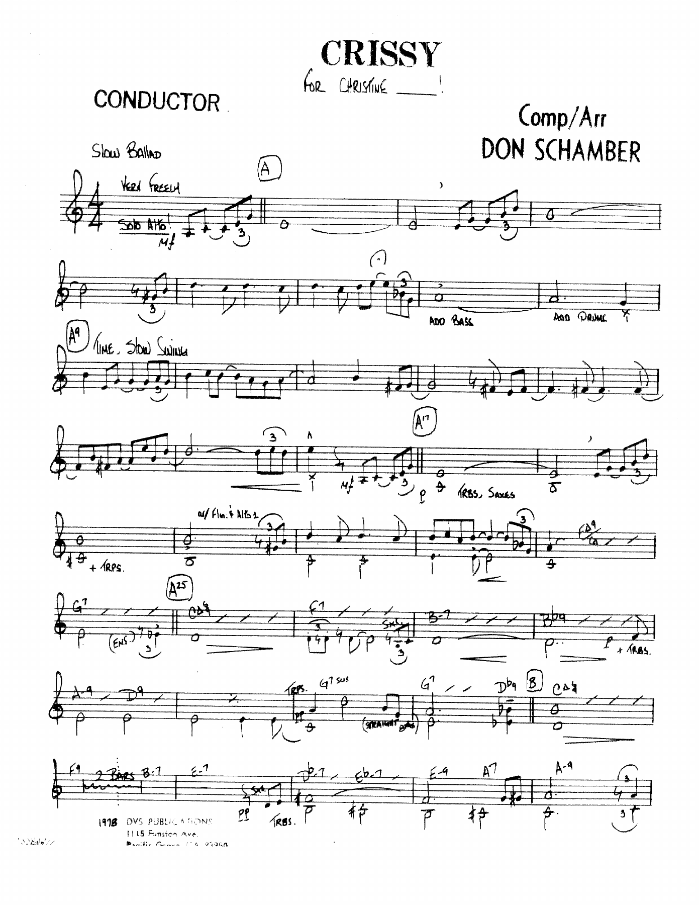Crissy — sheet music cover (first page)
