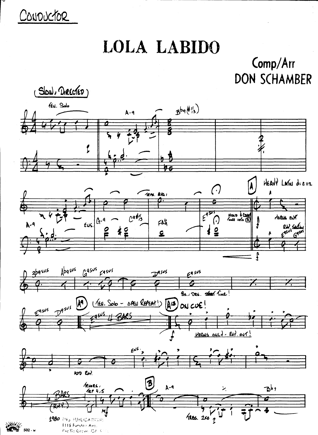 Lola Labido — sheet music cover (first page)