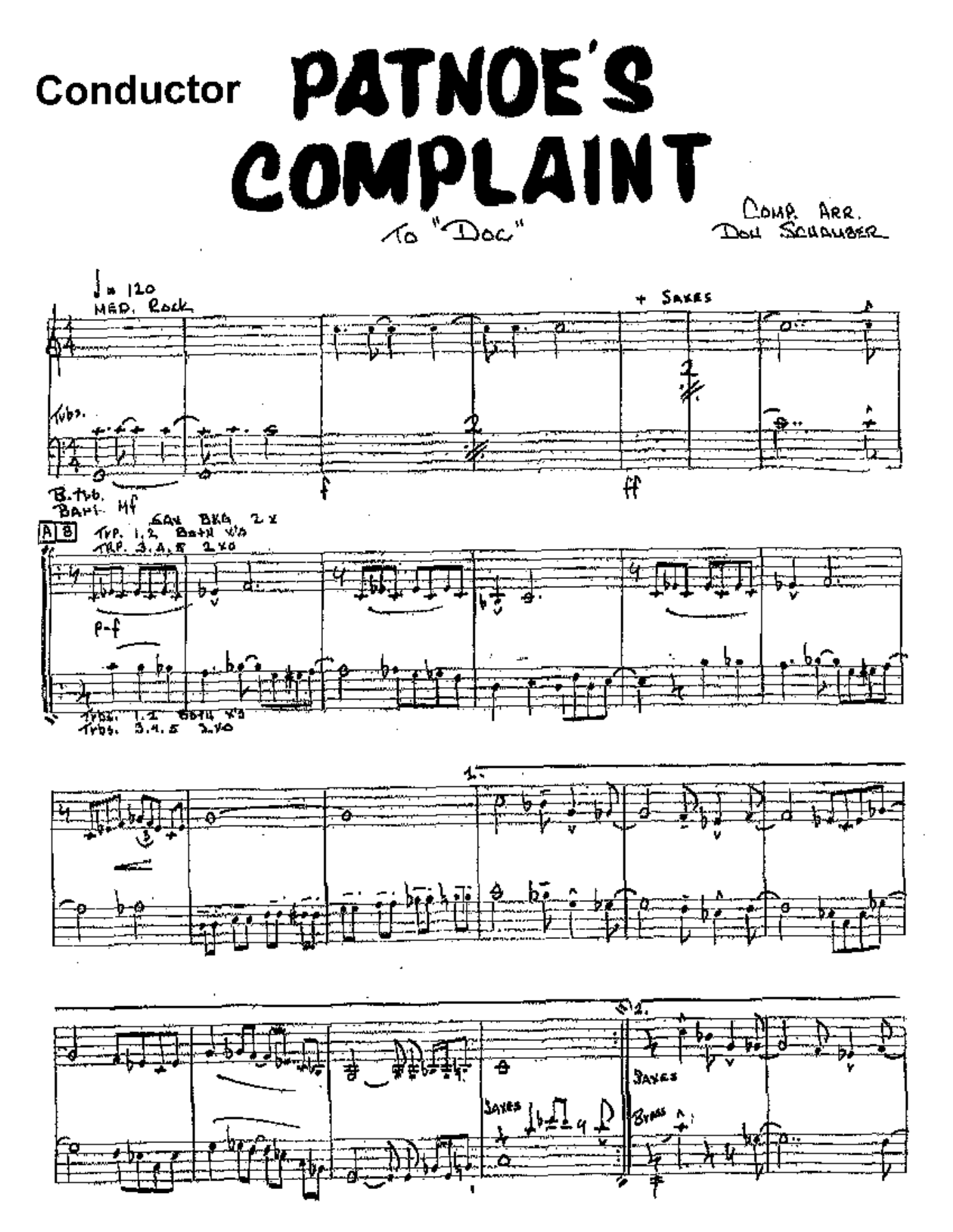 Pathoe's Complaint — sheet music cover (first page)