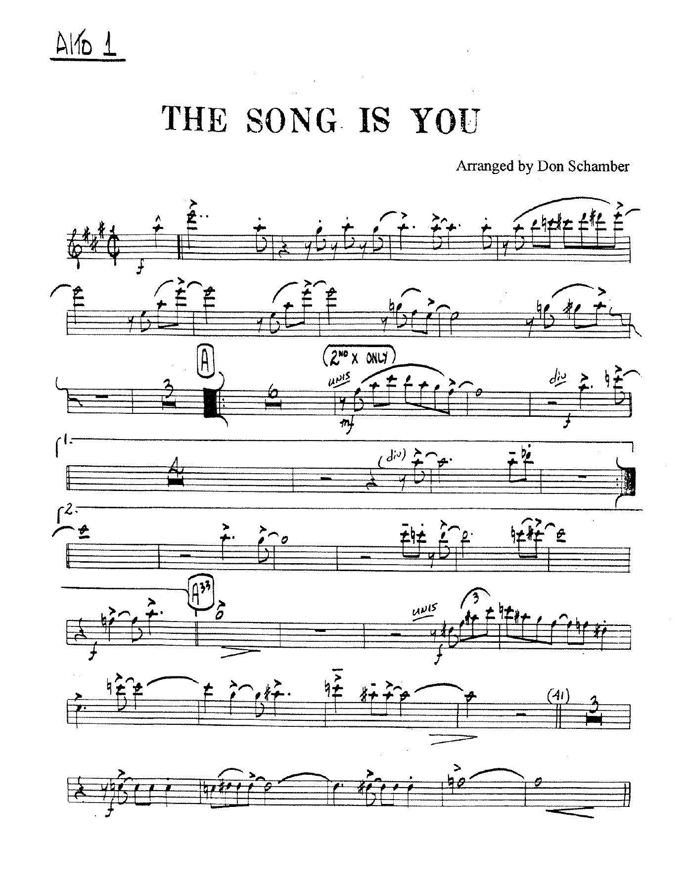 The Song Is You — sheet music cover (first page)