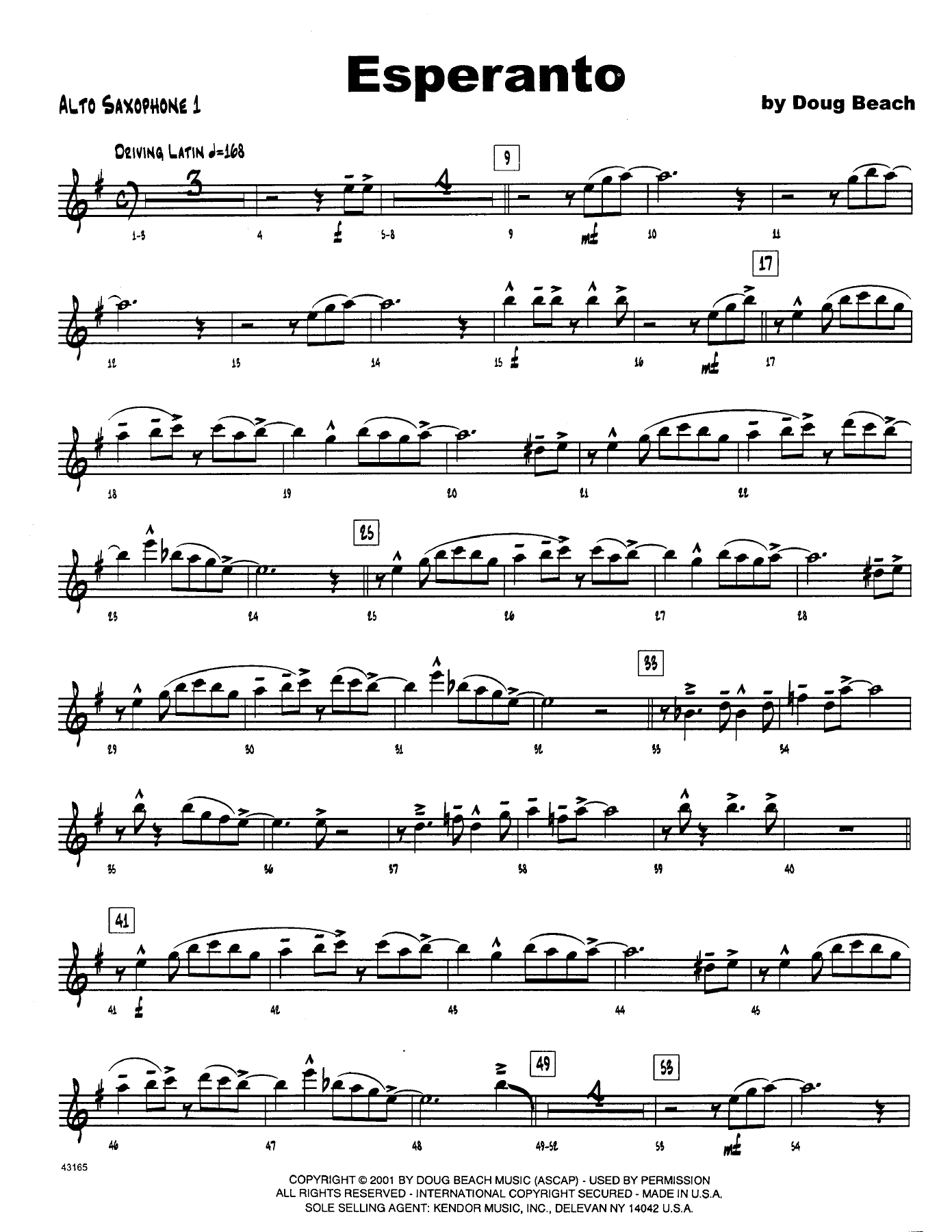 Esperanto — sheet music cover (first page)