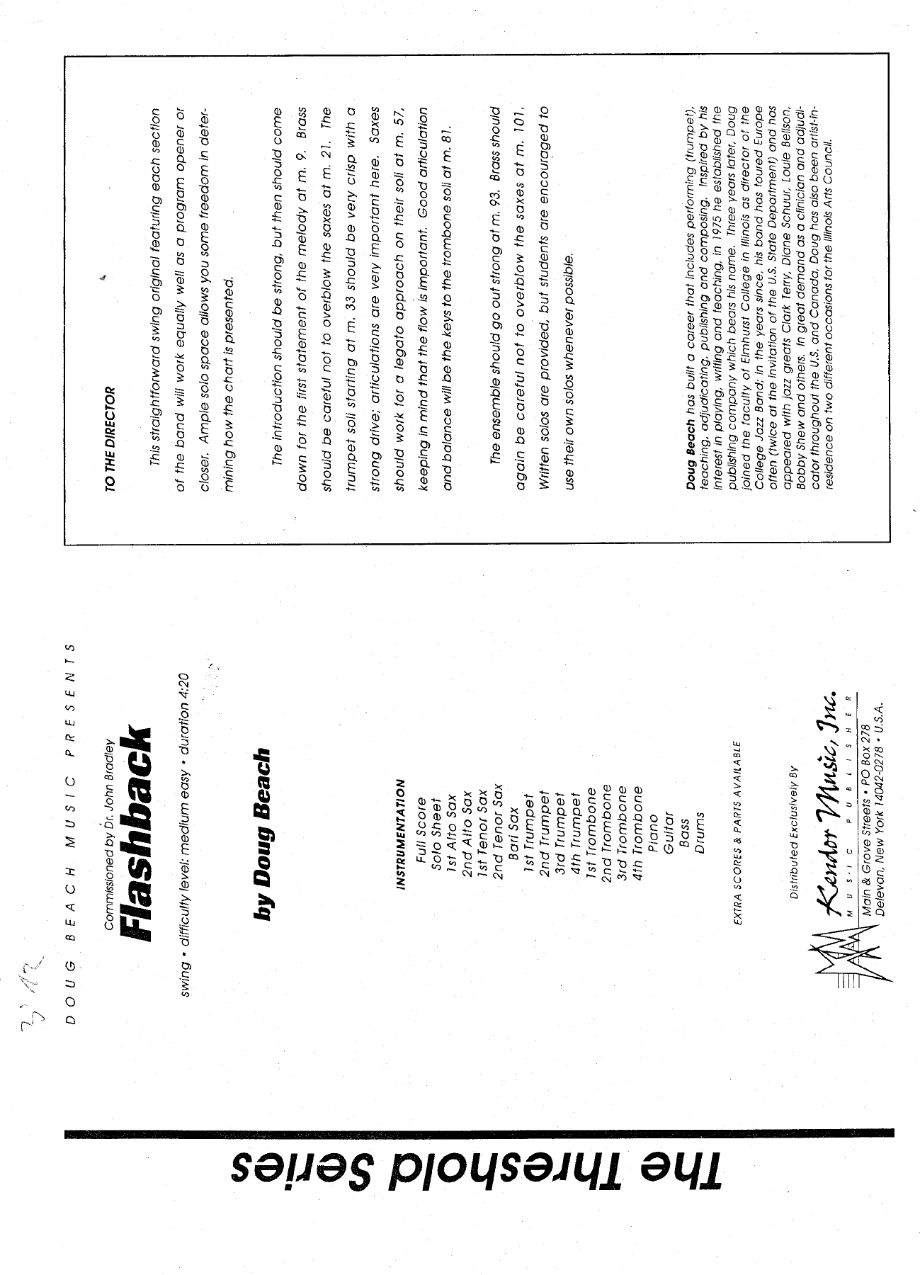 Flashback — sheet music cover (first page)