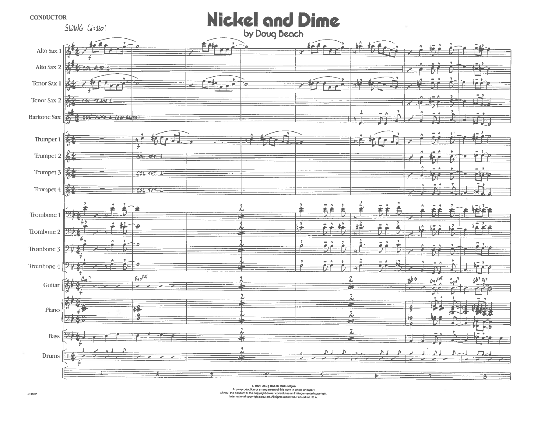 Nickel And Dime — sheet music cover (first page)