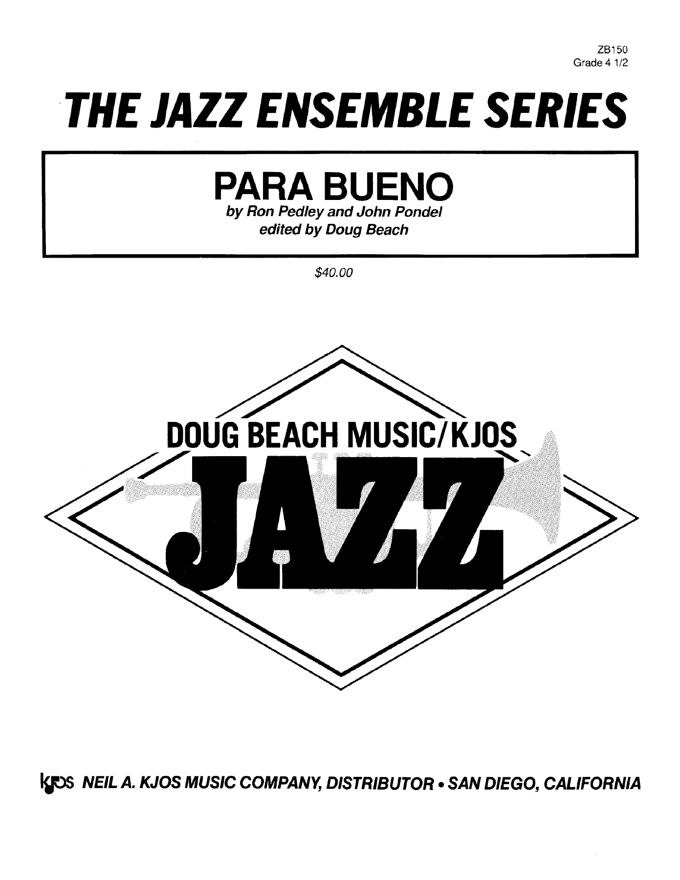 Para Bueno — sheet music cover (first page)