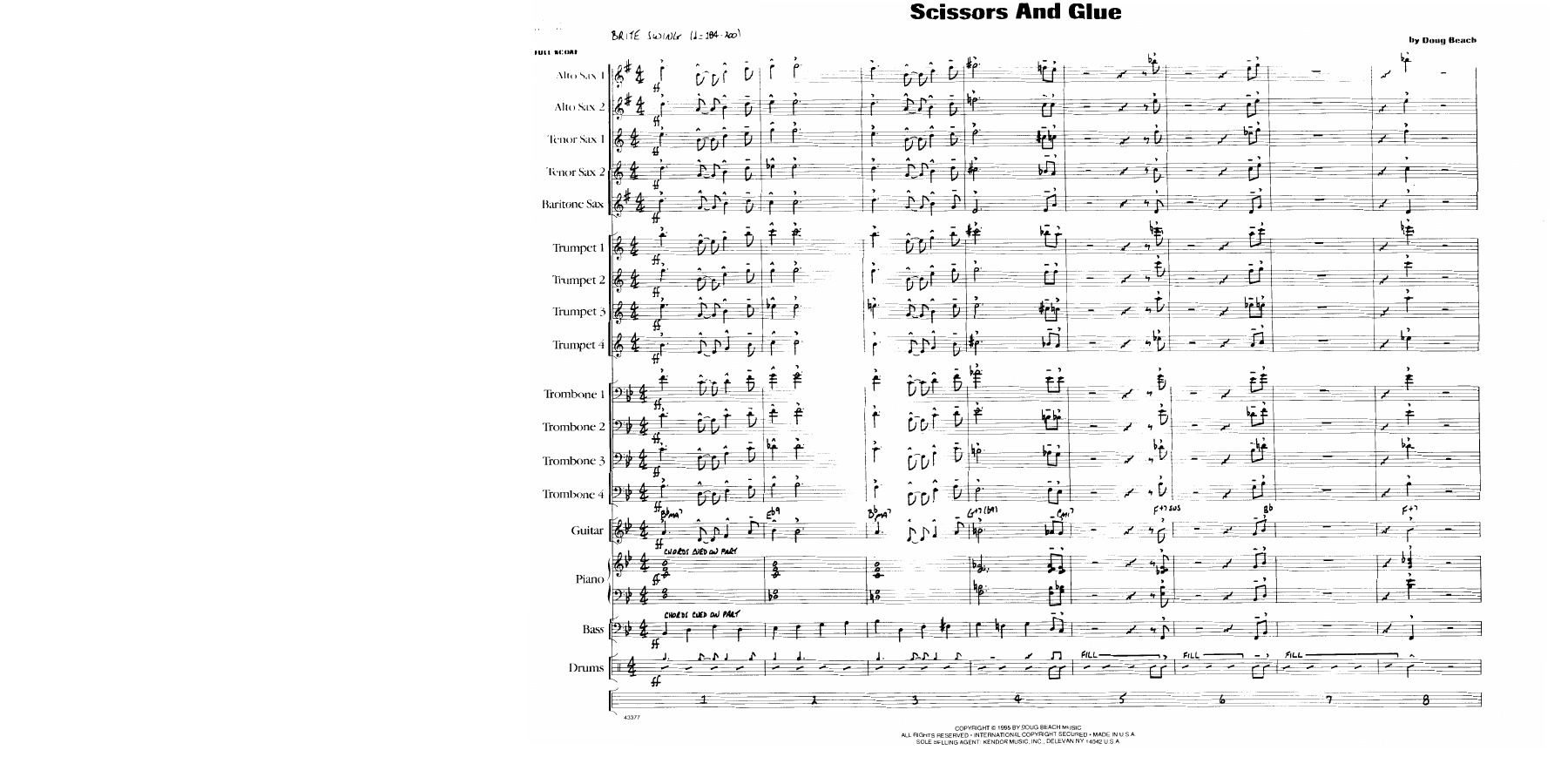 Scissors And Glue — sheet music cover (first page)