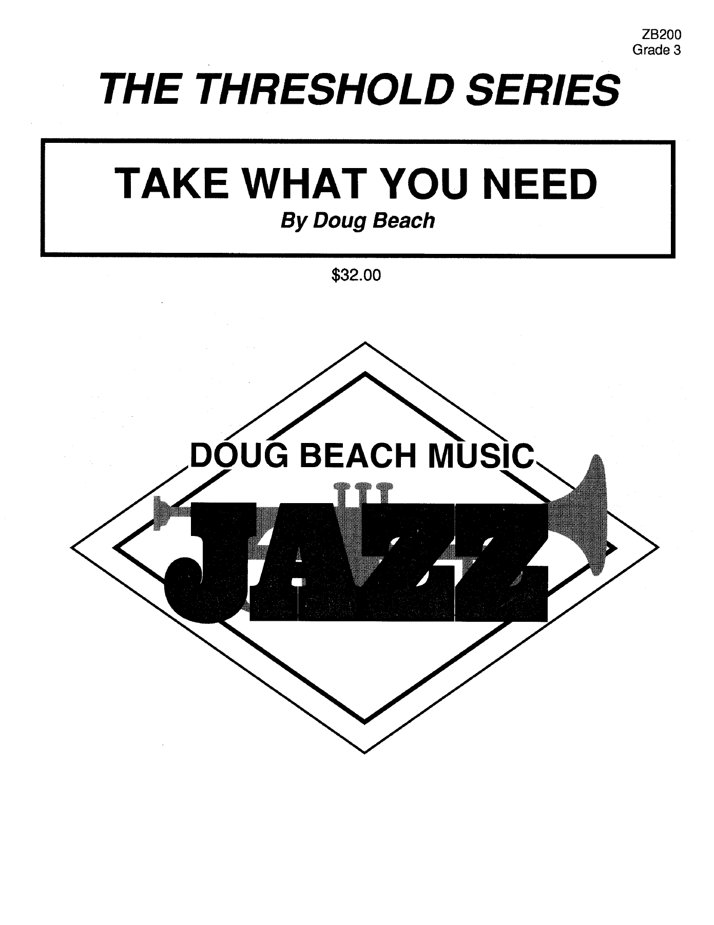 Take What You Need — sheet music cover (first page)