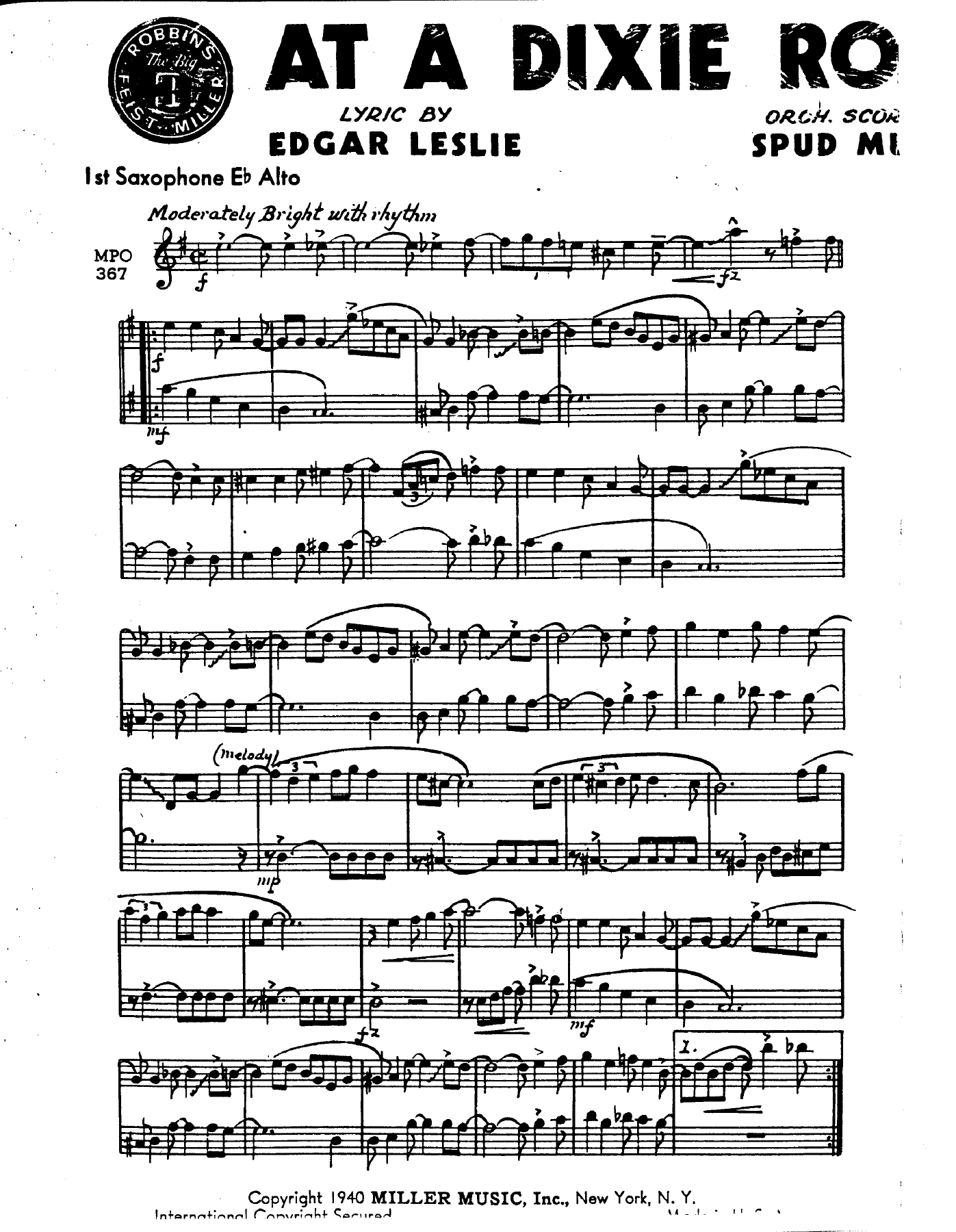 At A Dixie Roadside Diner (S.Murphy) D.Ellington — sheet music preview
