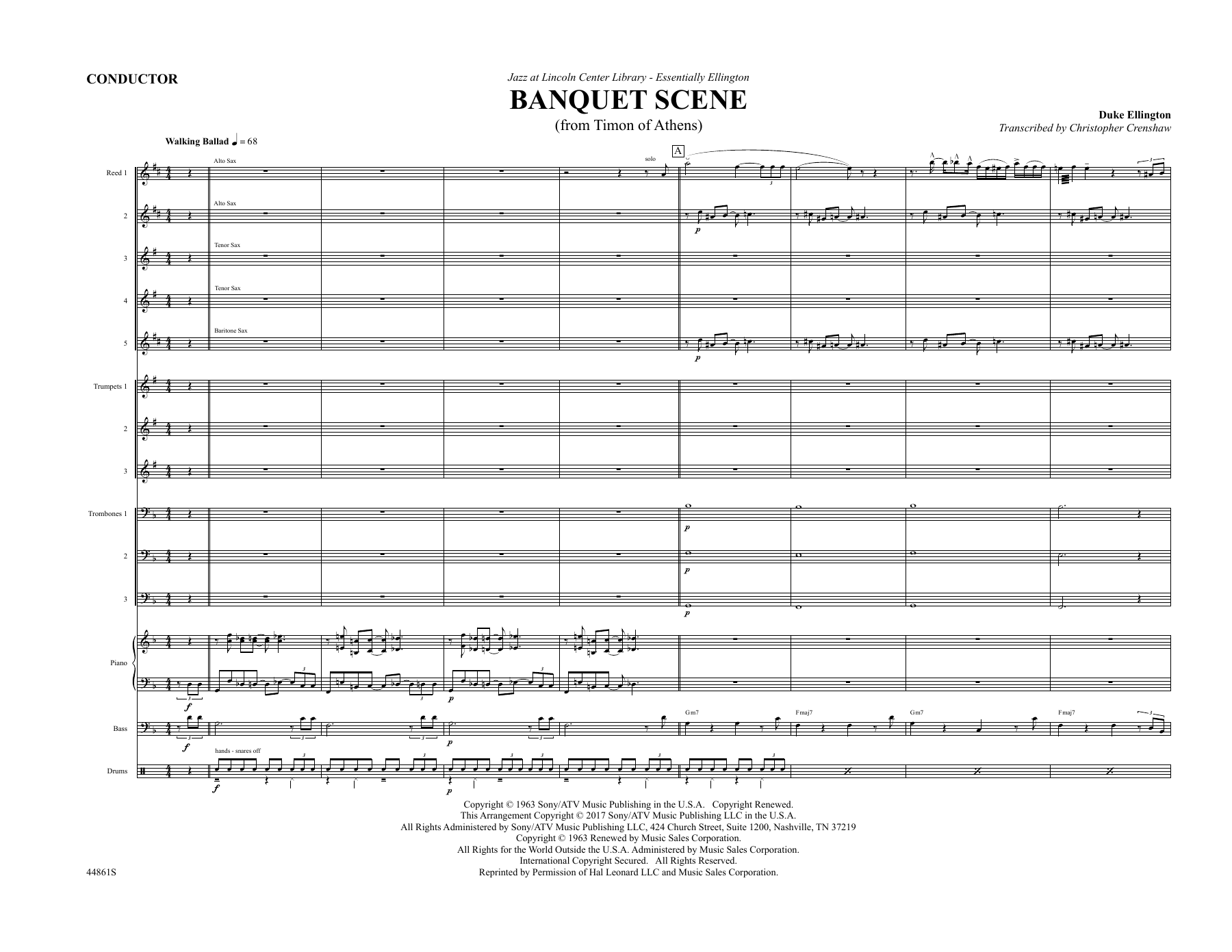 Banquet Scene — sheet music cover (first page)