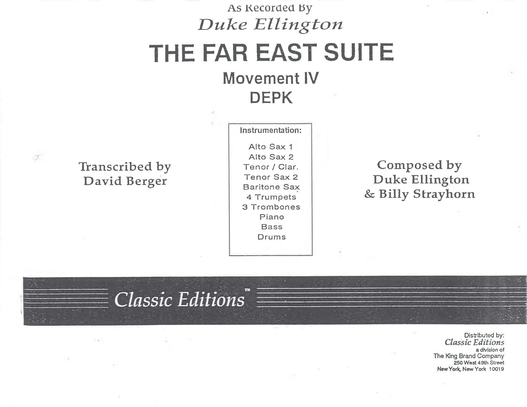 Depk — sheet music cover (first page)