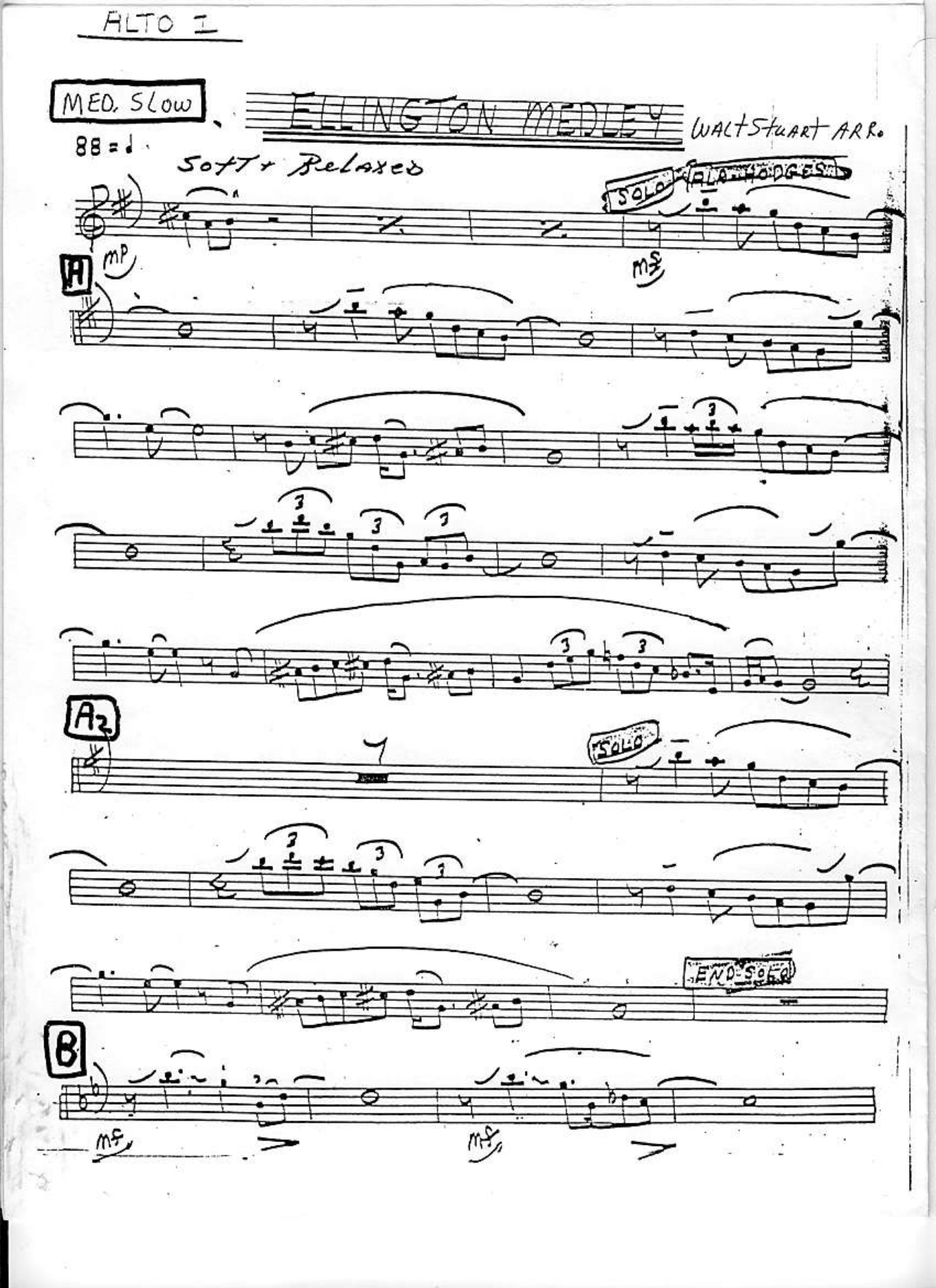 Ellington Medley (W.Stuart) D.Ellington — Big Band sheet music arranged by Duke Ellington & B.Strayhorn.D.Berger | Jazz Standard