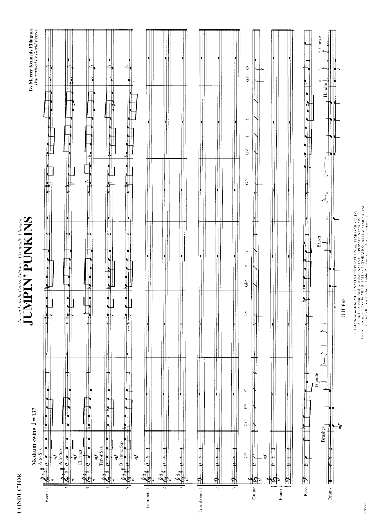 Jumpin' Punkins — sheet music preview