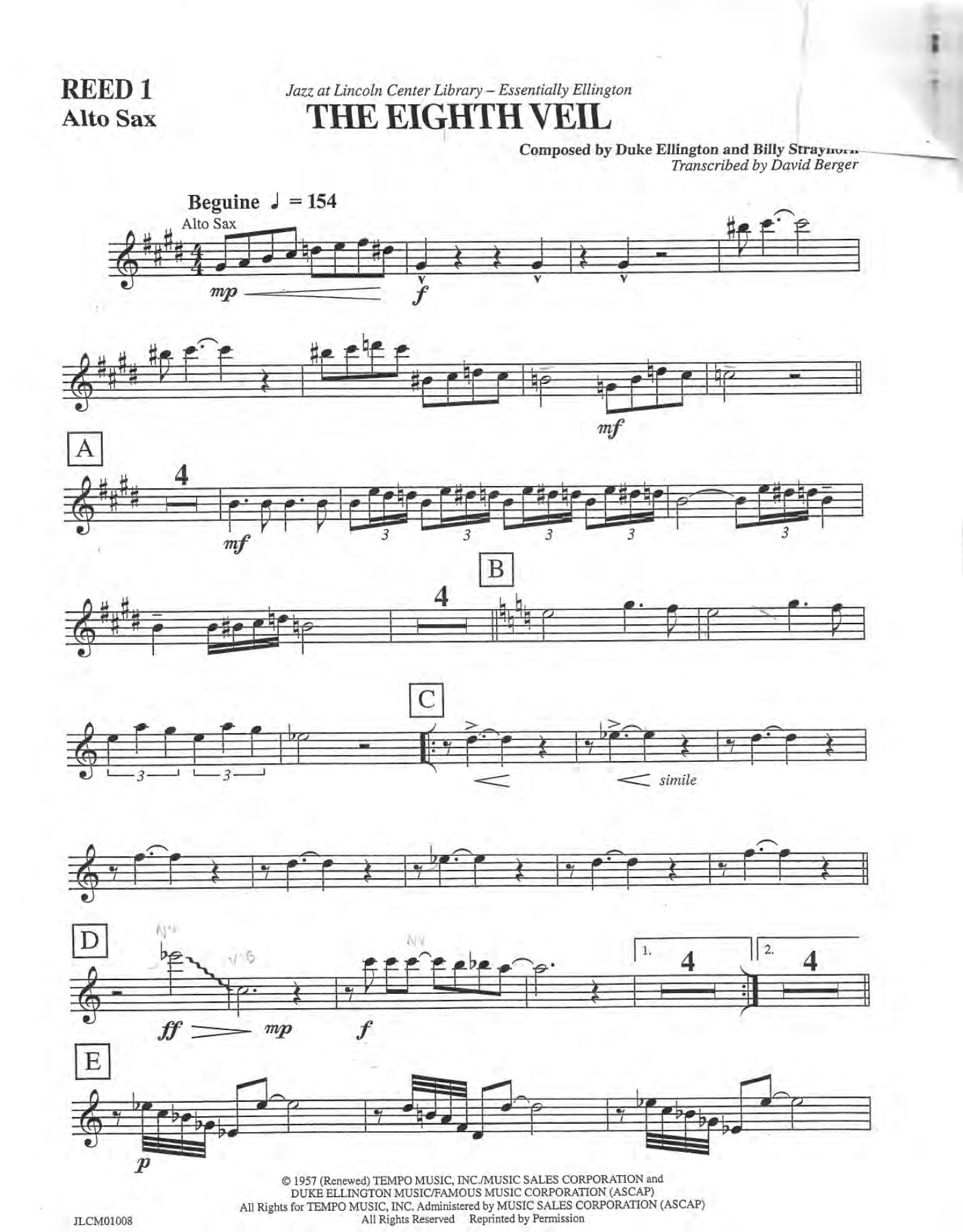 The Eighth Veil — sheet music cover (first page)
