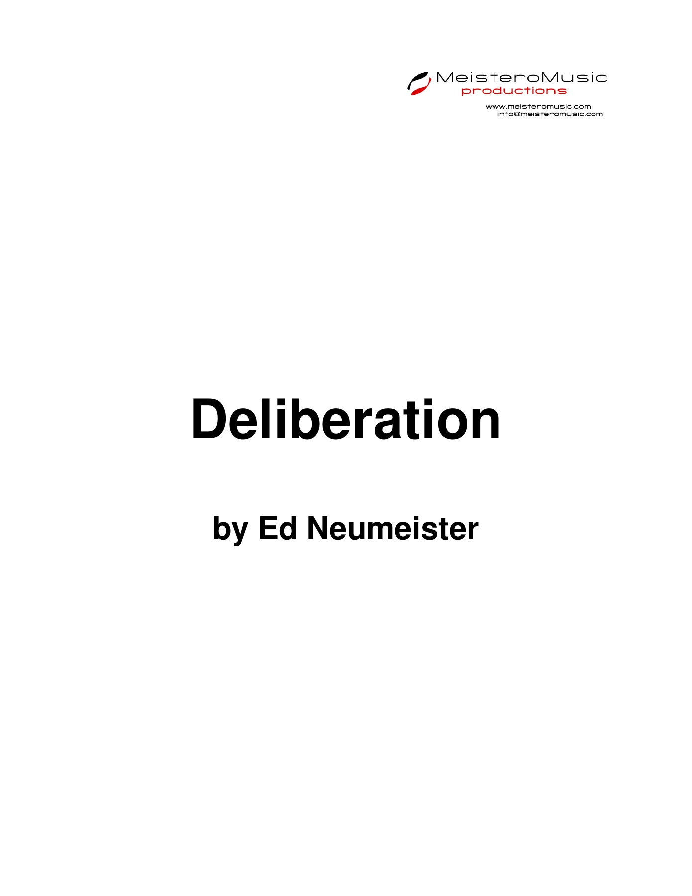 Deliberation — sheet music cover (first page)