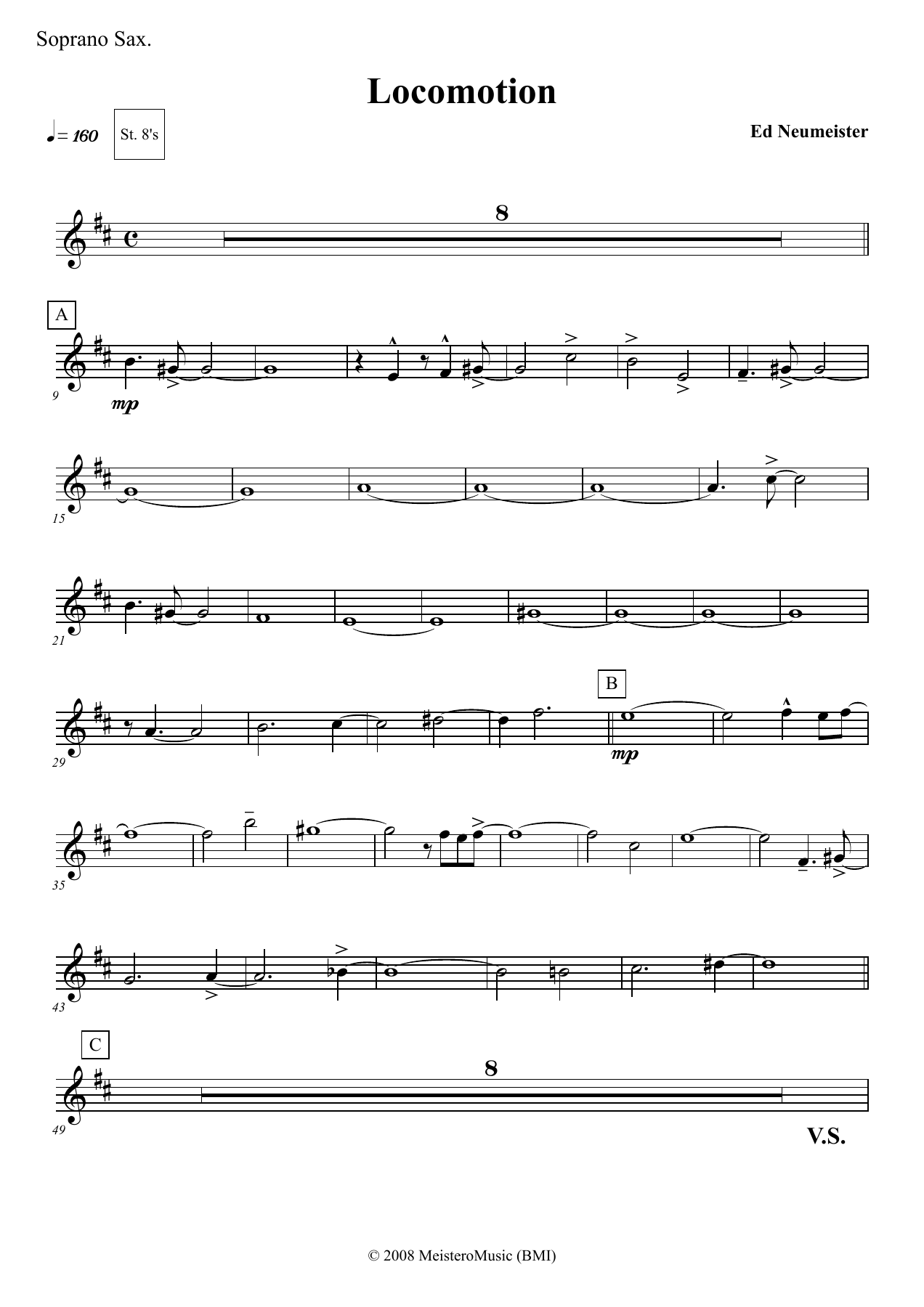 Locomotion — sheet music cover (first page)