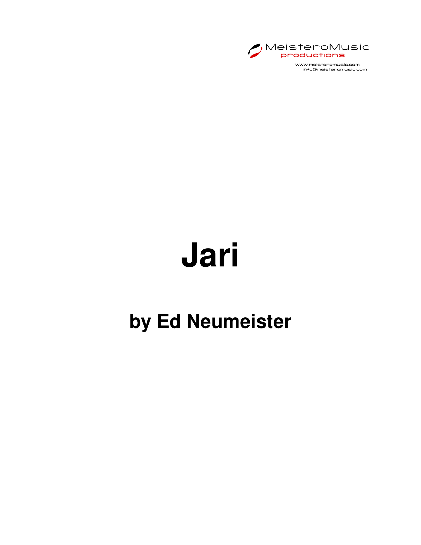 Jari — sheet music cover (first page)