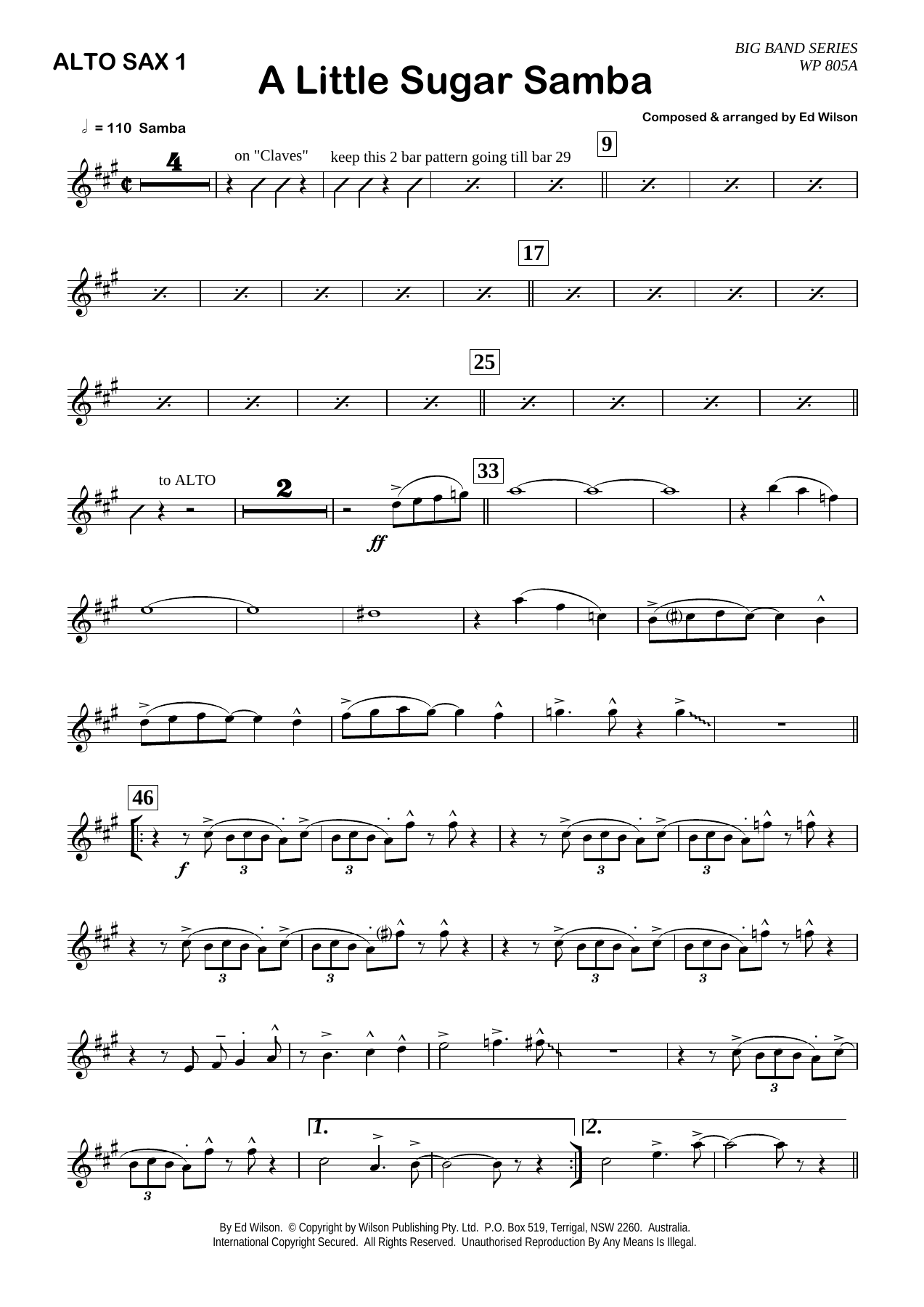 A Little Sugar Samba — sheet music preview