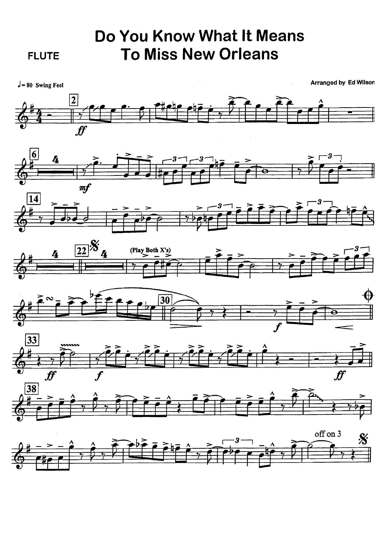 Do You Know What It Means To Miss New Orleans — sheet music preview