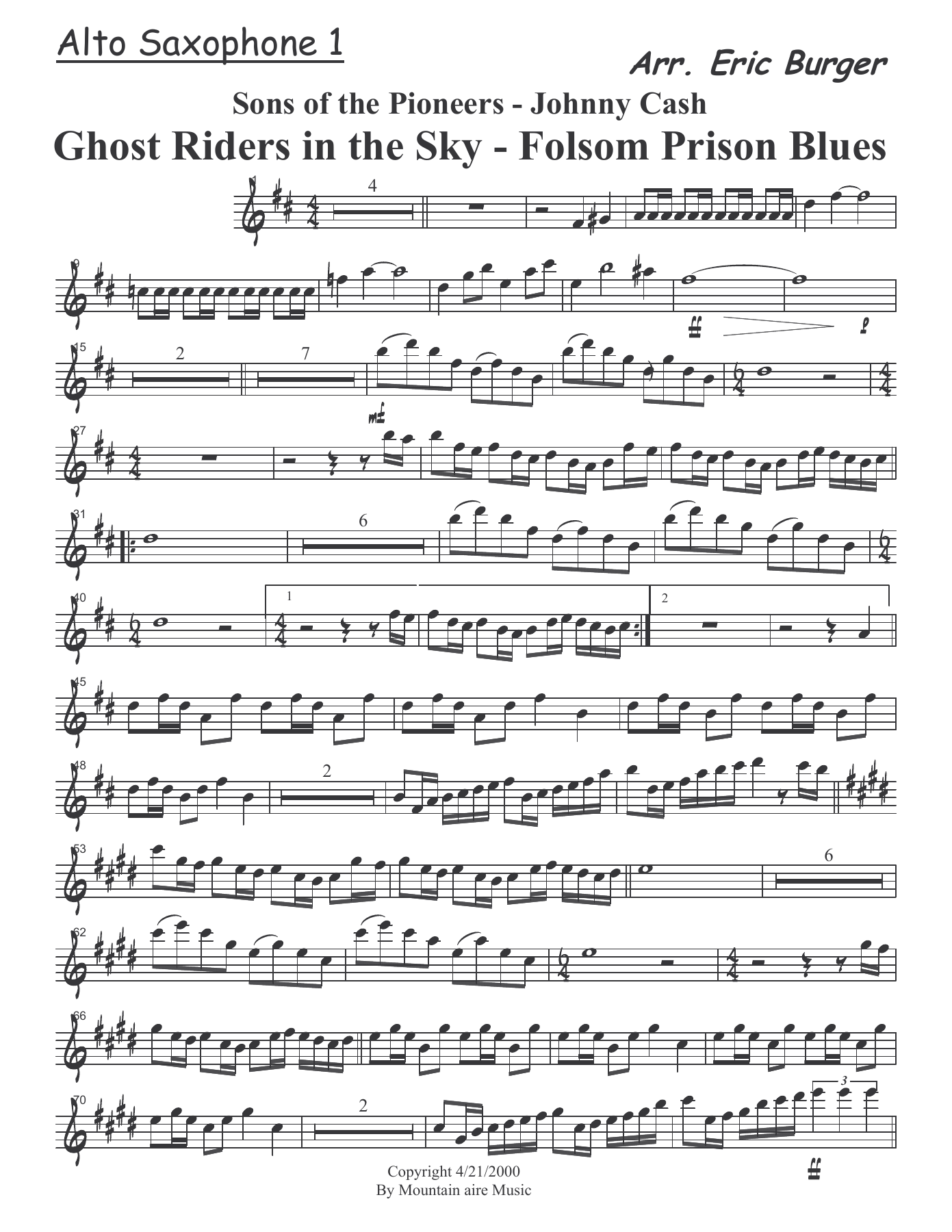 Ghost Riders In The Sky — sheet music preview