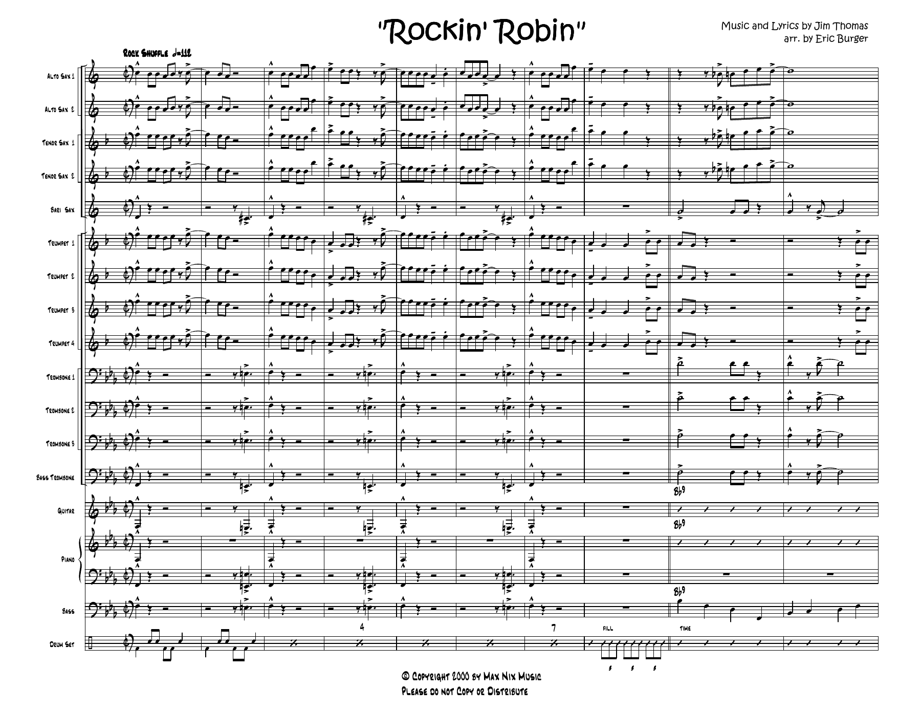 Rockin Robin — sheet music cover (first page)
