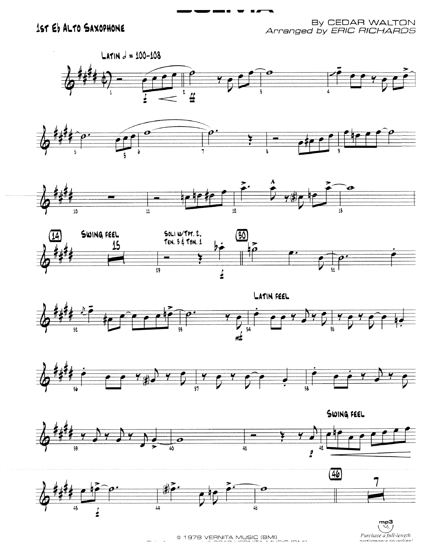 Bolivia — sheet music preview