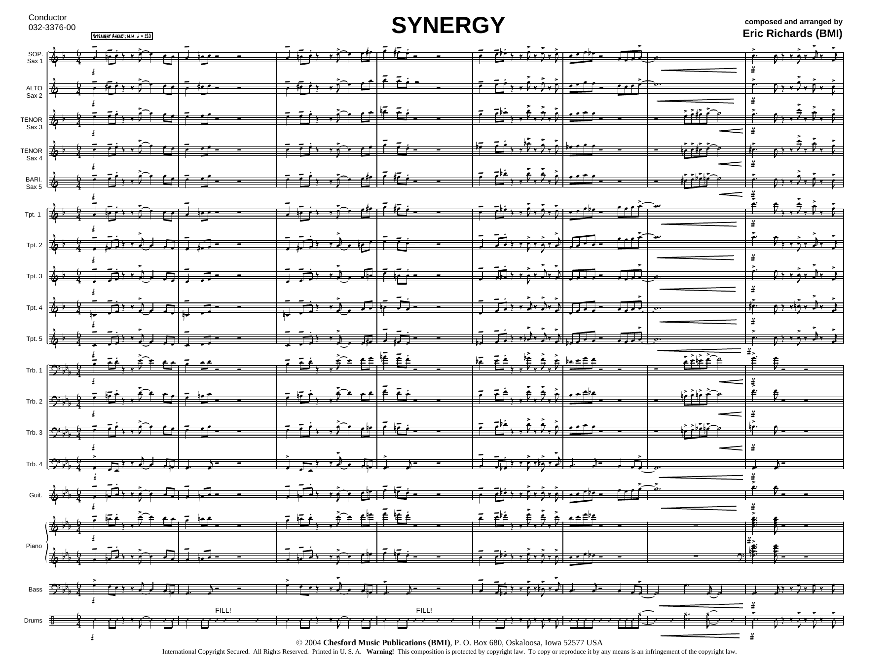 Synergy — Big Band sheet music arranged by E.Richards | Jazz Standard
