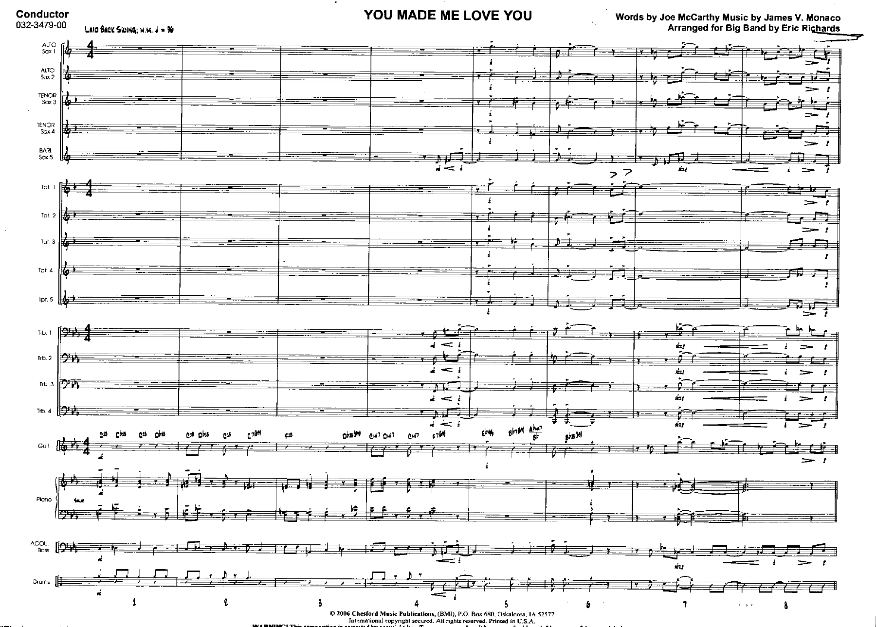 You Made Me Love You — sheet music preview