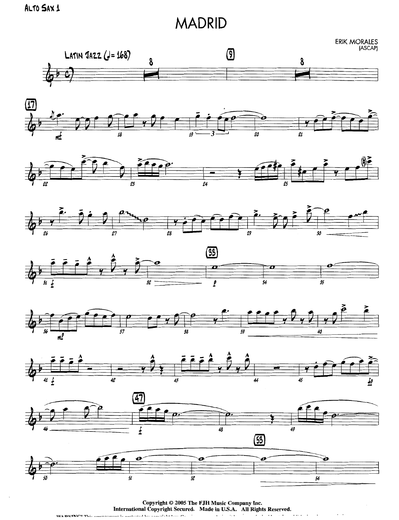 Madrid — sheet music cover (first page)
