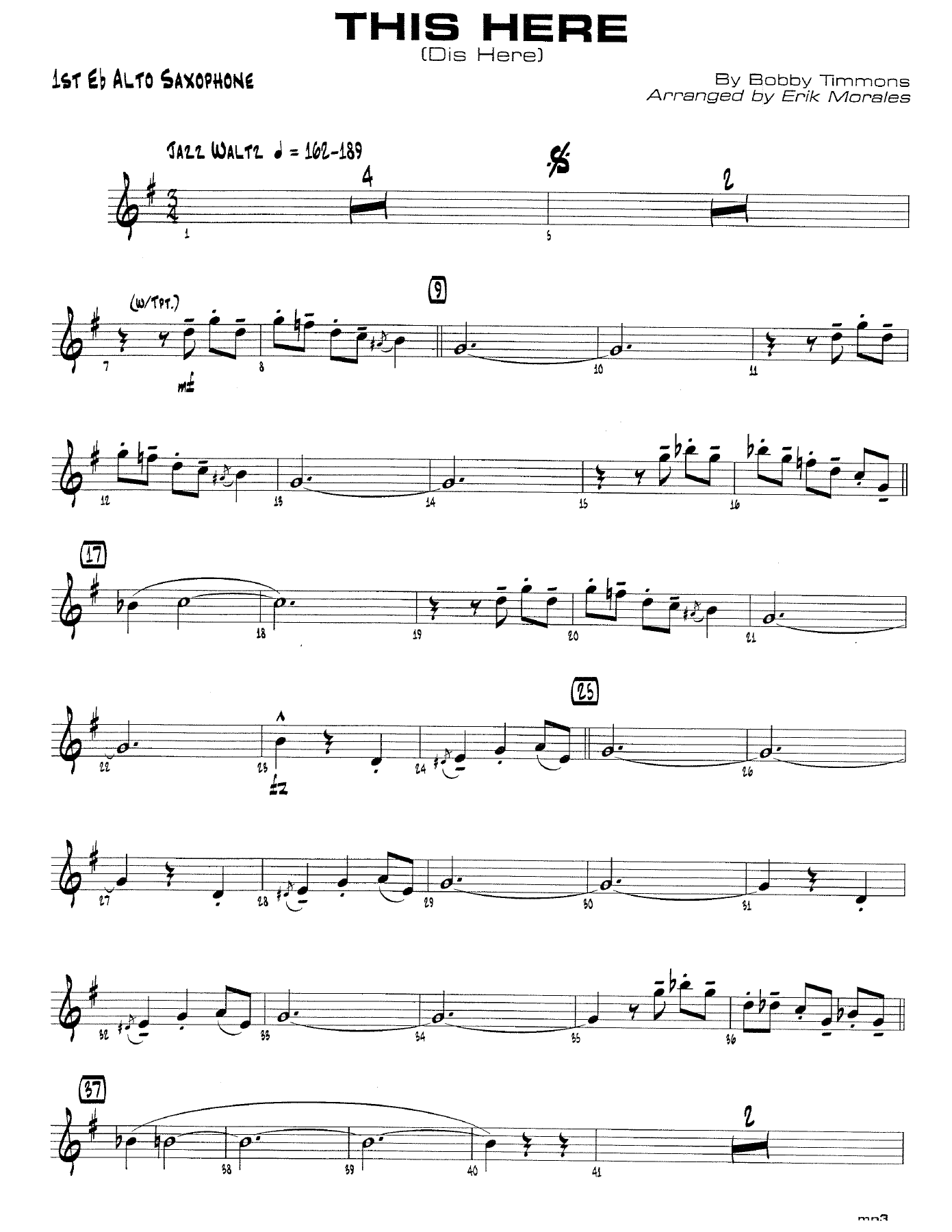 This Here — sheet music preview