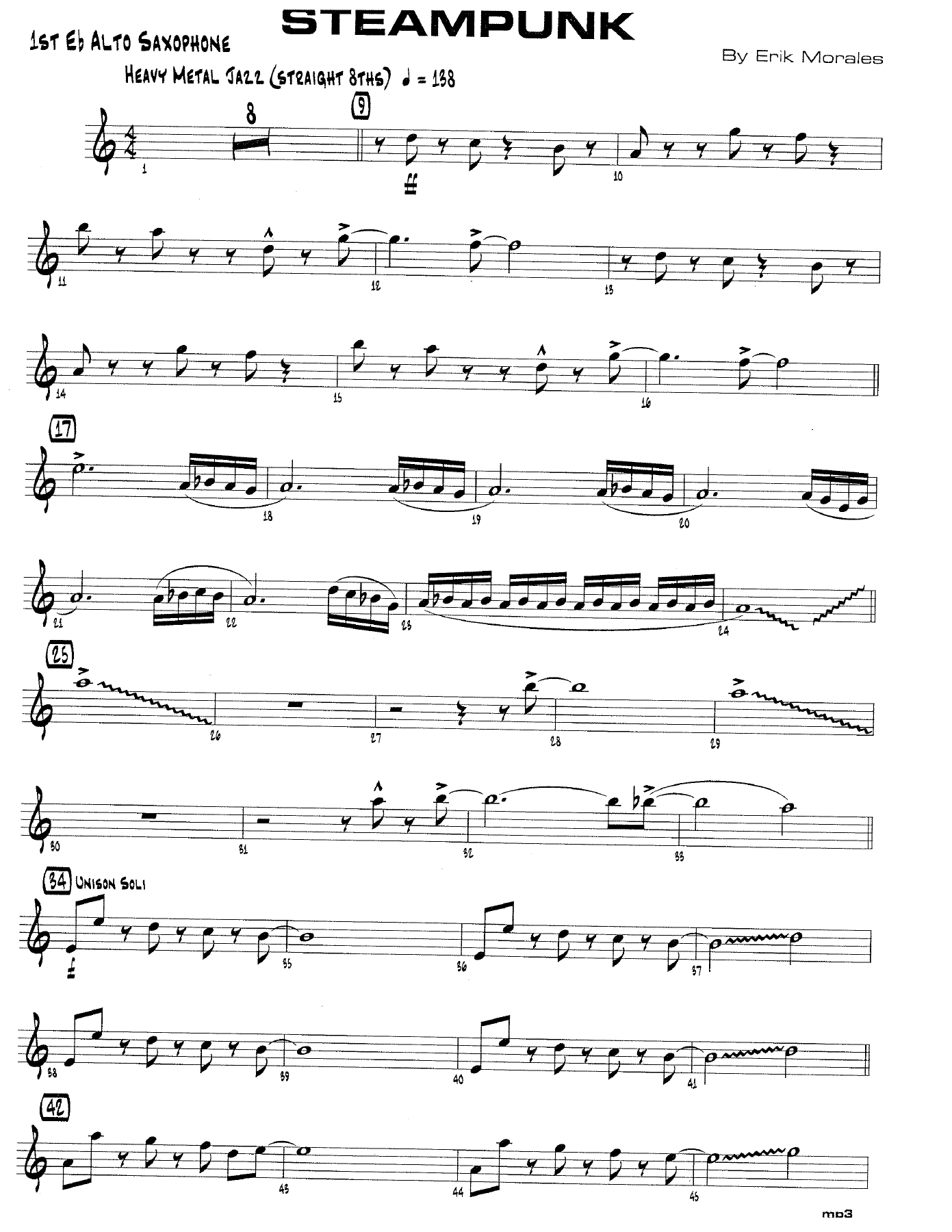 Stempunk — sheet music cover (first page)