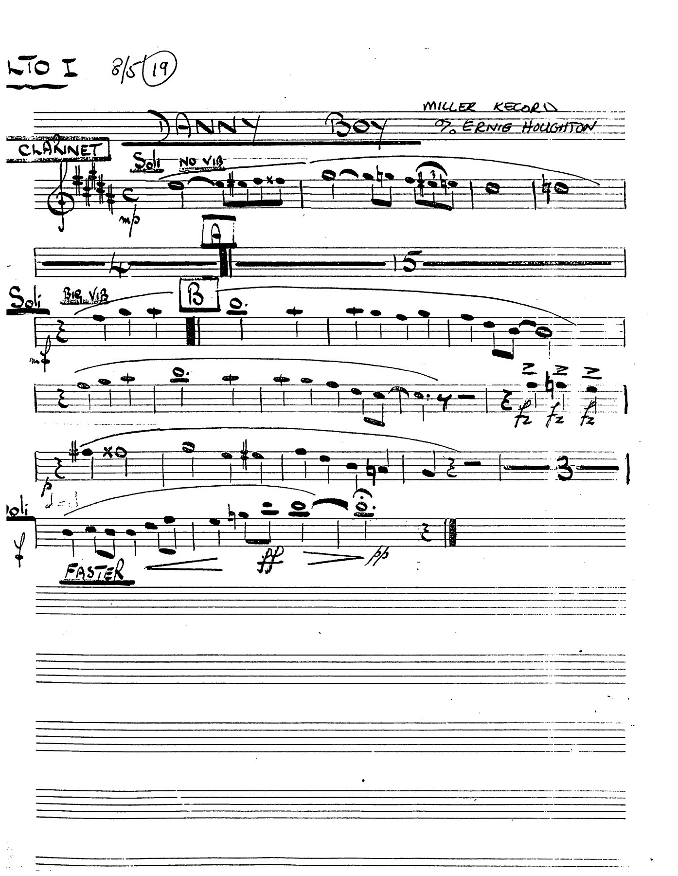 Danny Boy — sheet music cover (first page)