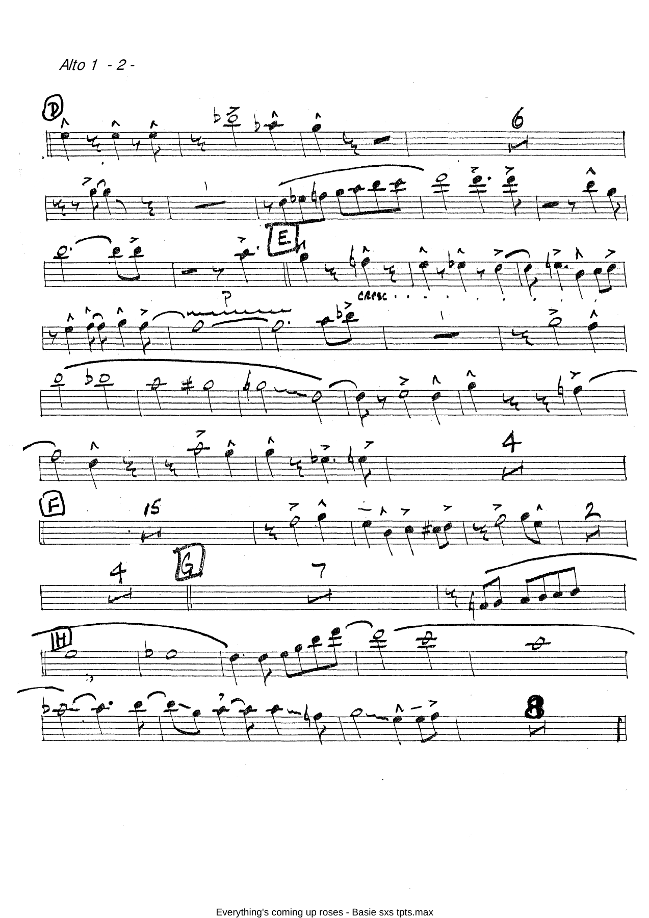 Everything's Coming Up Roses (E.Wilkins) C.Basie — page 2