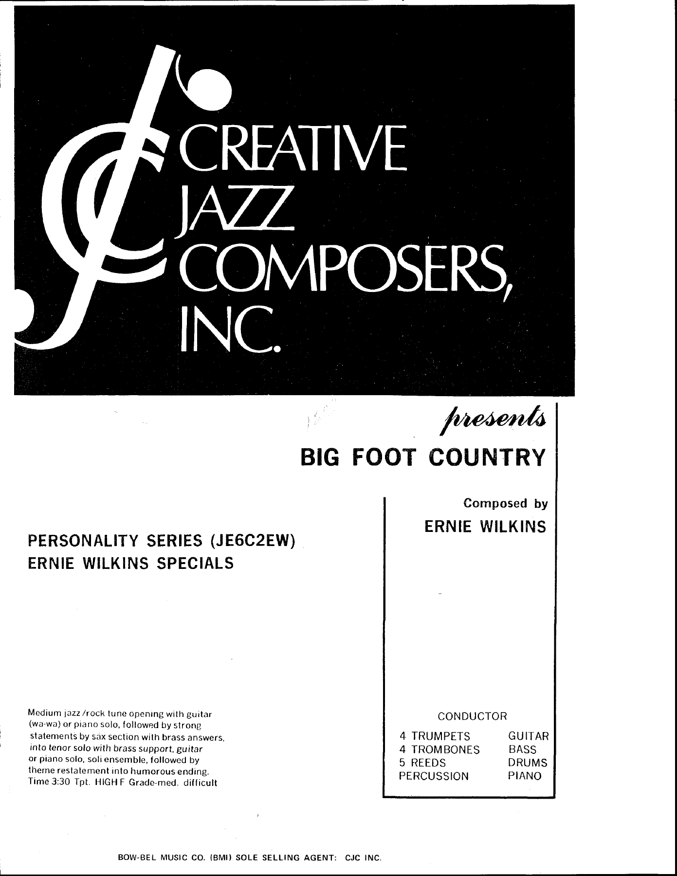 Big Foot Country (E.Wilkins) Rock — page 1