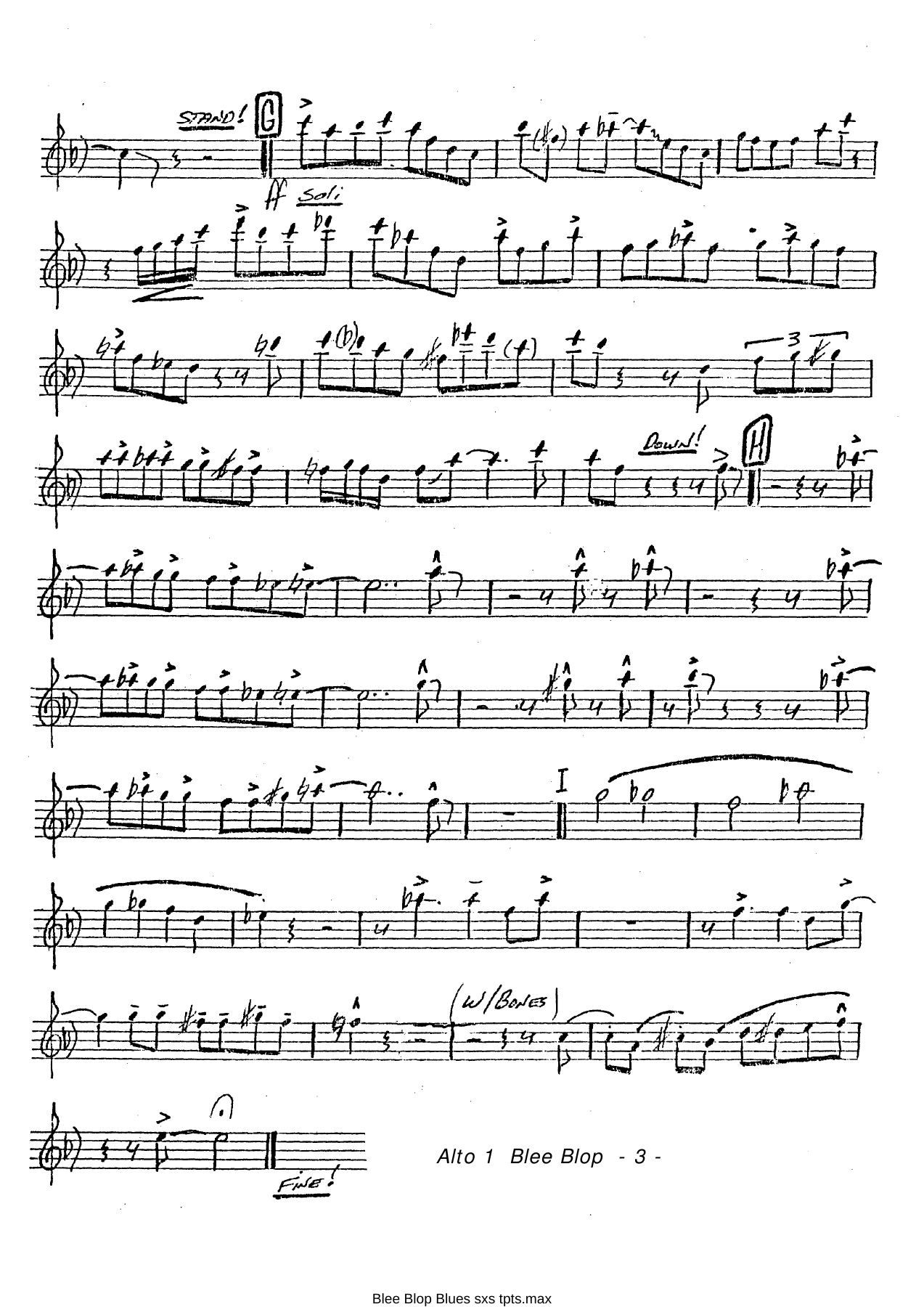 Blee Blop Blues (E.Wilkins) C.Basie — page 3