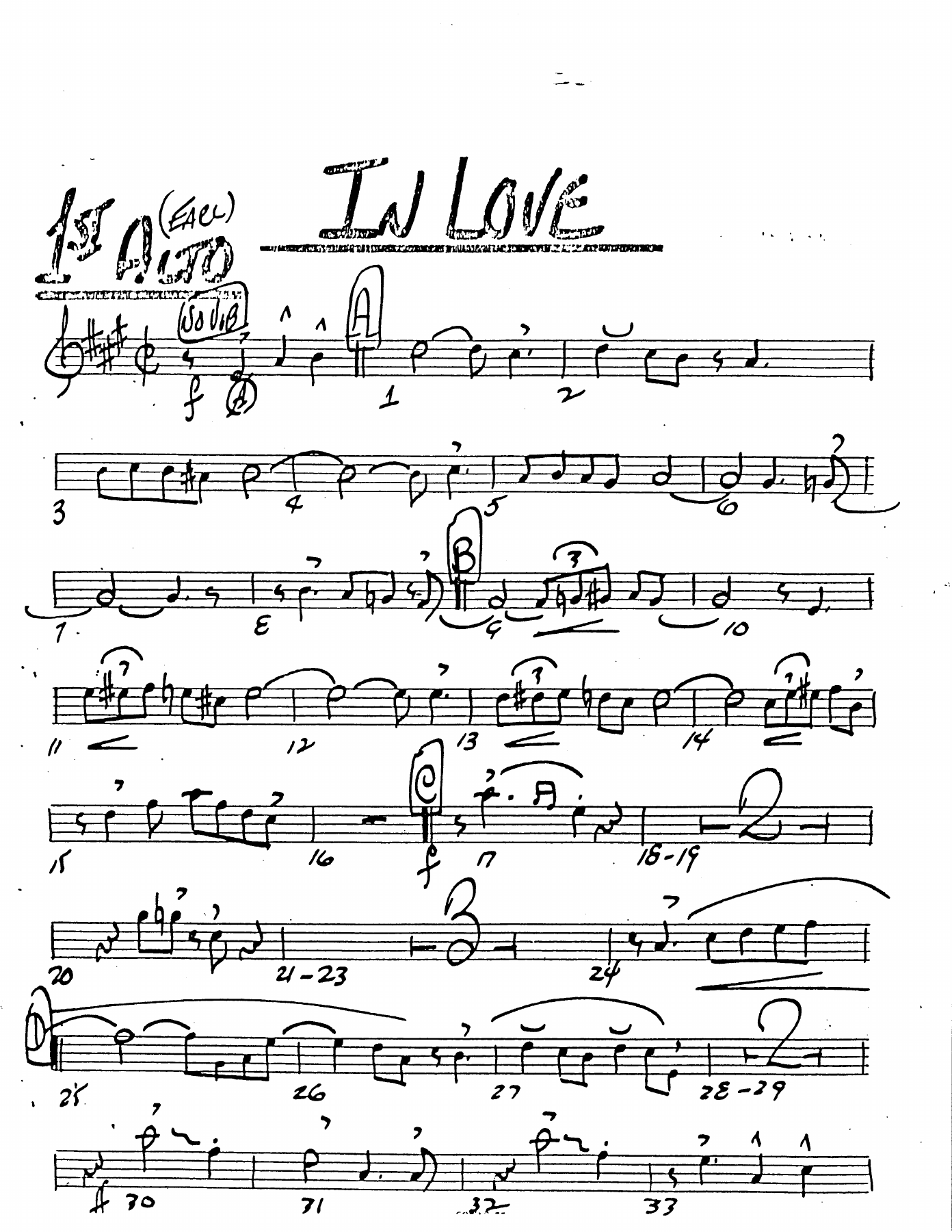 Very Much In Love — Big Band sheet music arranged by E.Wilkins | Jazz Standard