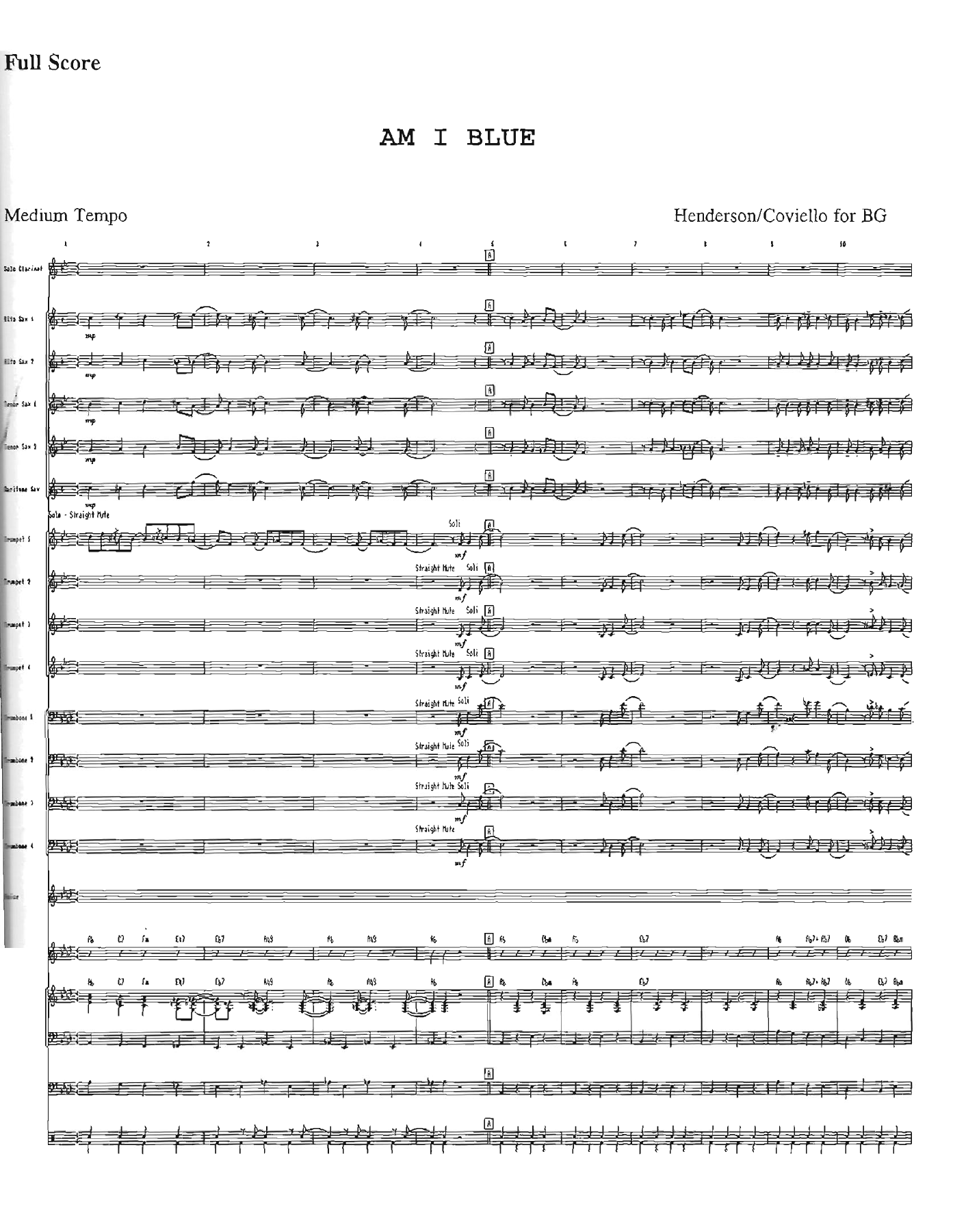 Am I Blue (F.Henderson) B.Goodman — sheet music preview