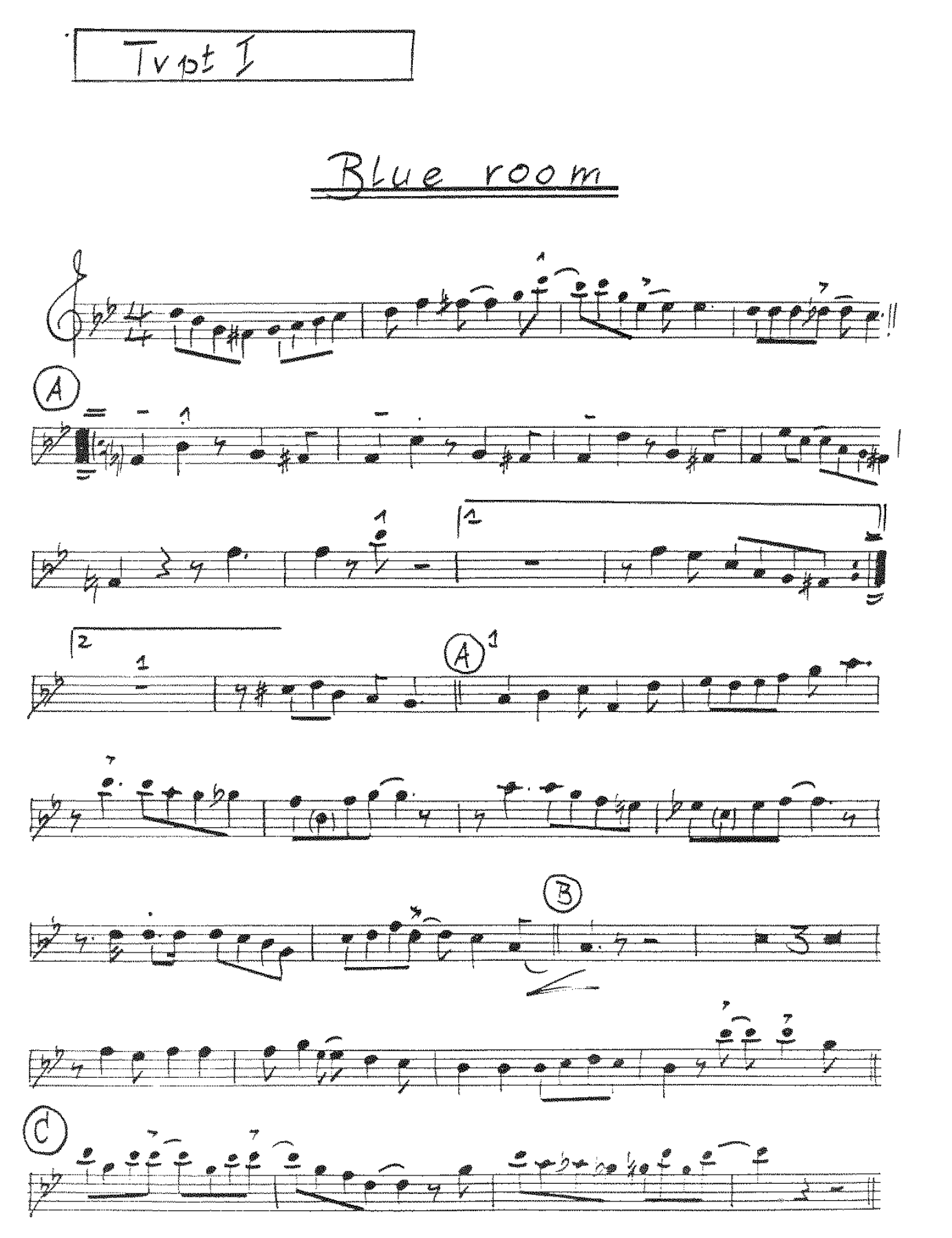 Blue Room (F.Henderson) B.Goodman — Big Band sheet music arranged by Fletcher Henderson | Jazz Standard