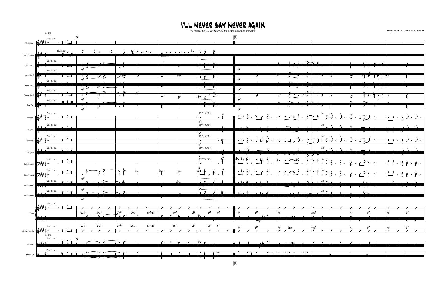 I'll Never Say Never Again (F.Henderson) B.Goodman — page 1