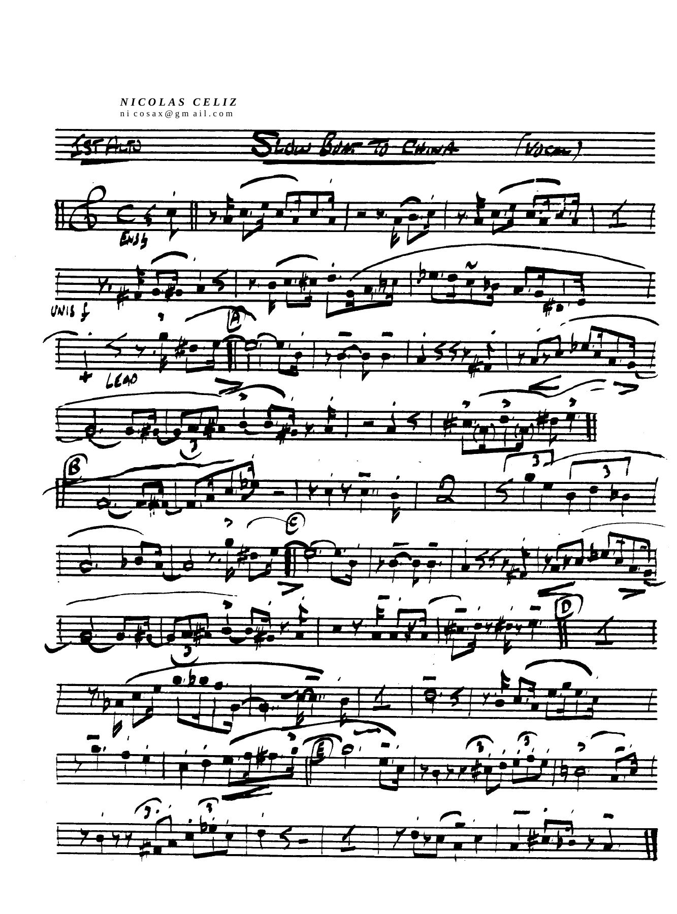 Slow Boat To China — Big Band sheet music arranged by J.Farley | Jazz Standard