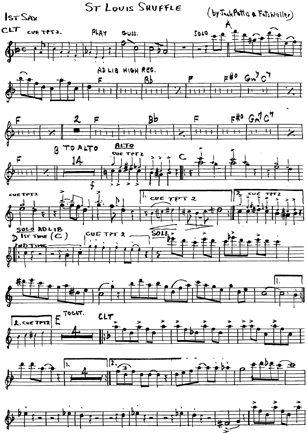 St.Louis Shuffle — sheet music cover (first page)