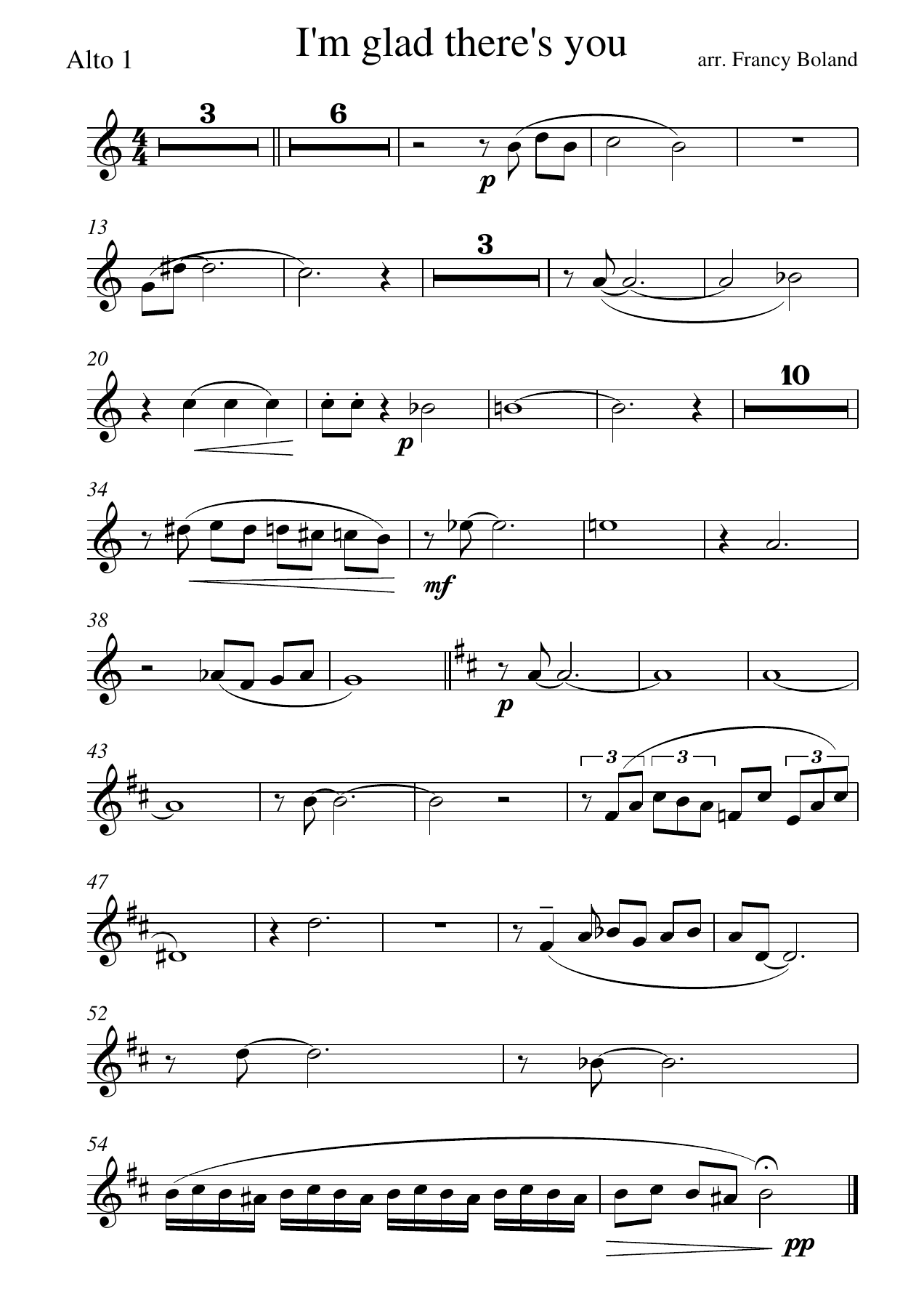 I'm Glad There Is You — sheet music preview