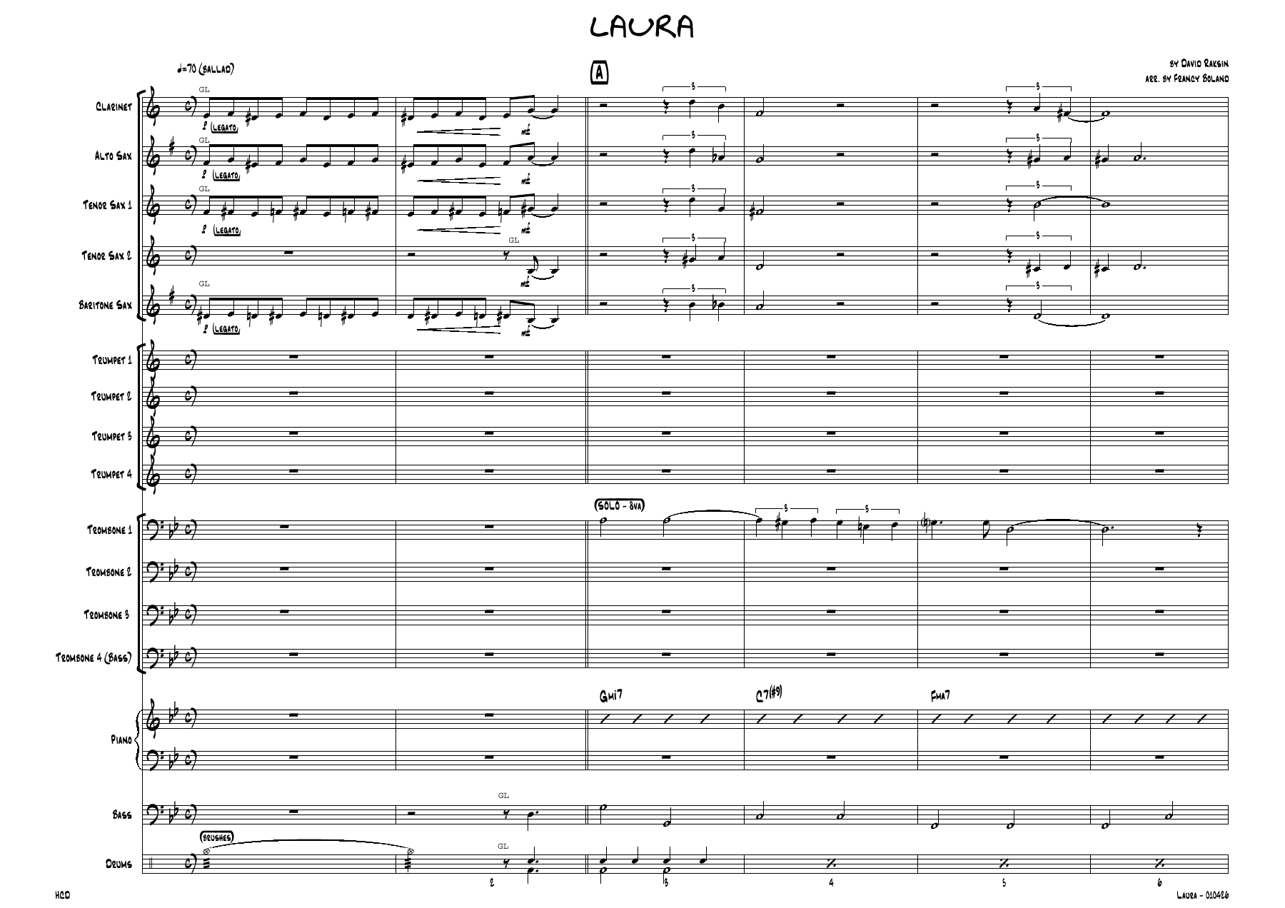 Laura — sheet music cover (first page)