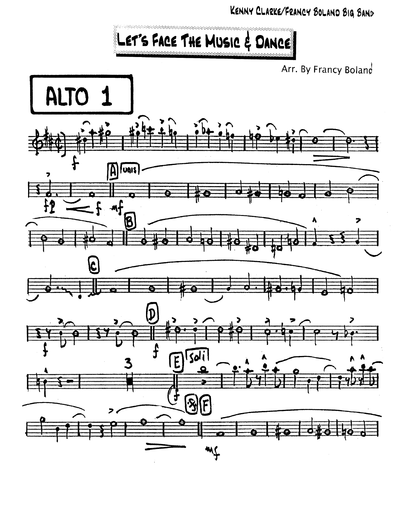 Let's Face The Music & Dance — sheet music preview