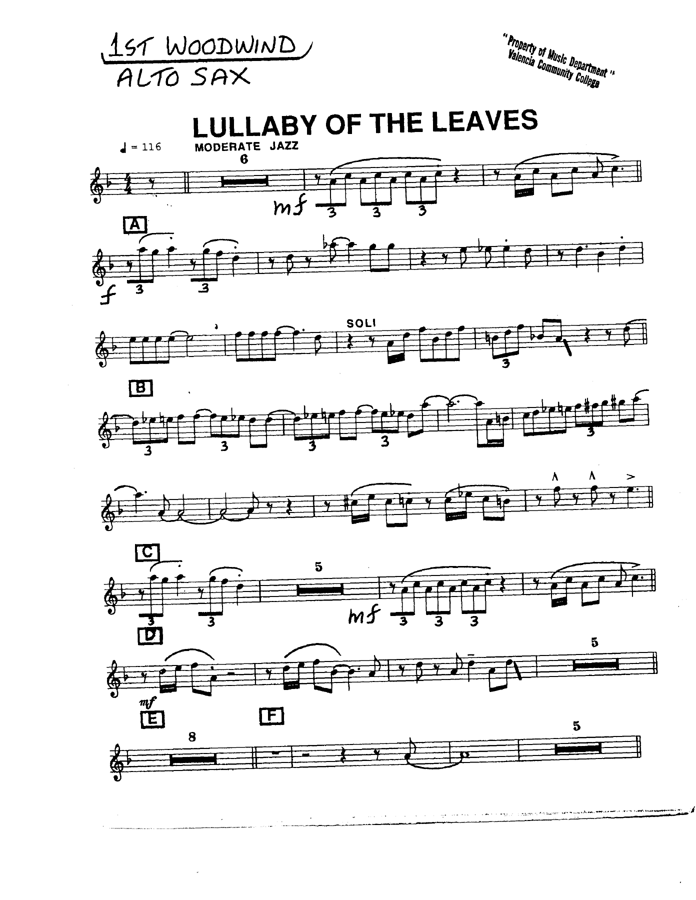 Lullaby Of The Leaves (F.Boland) 51 — sheet music preview
