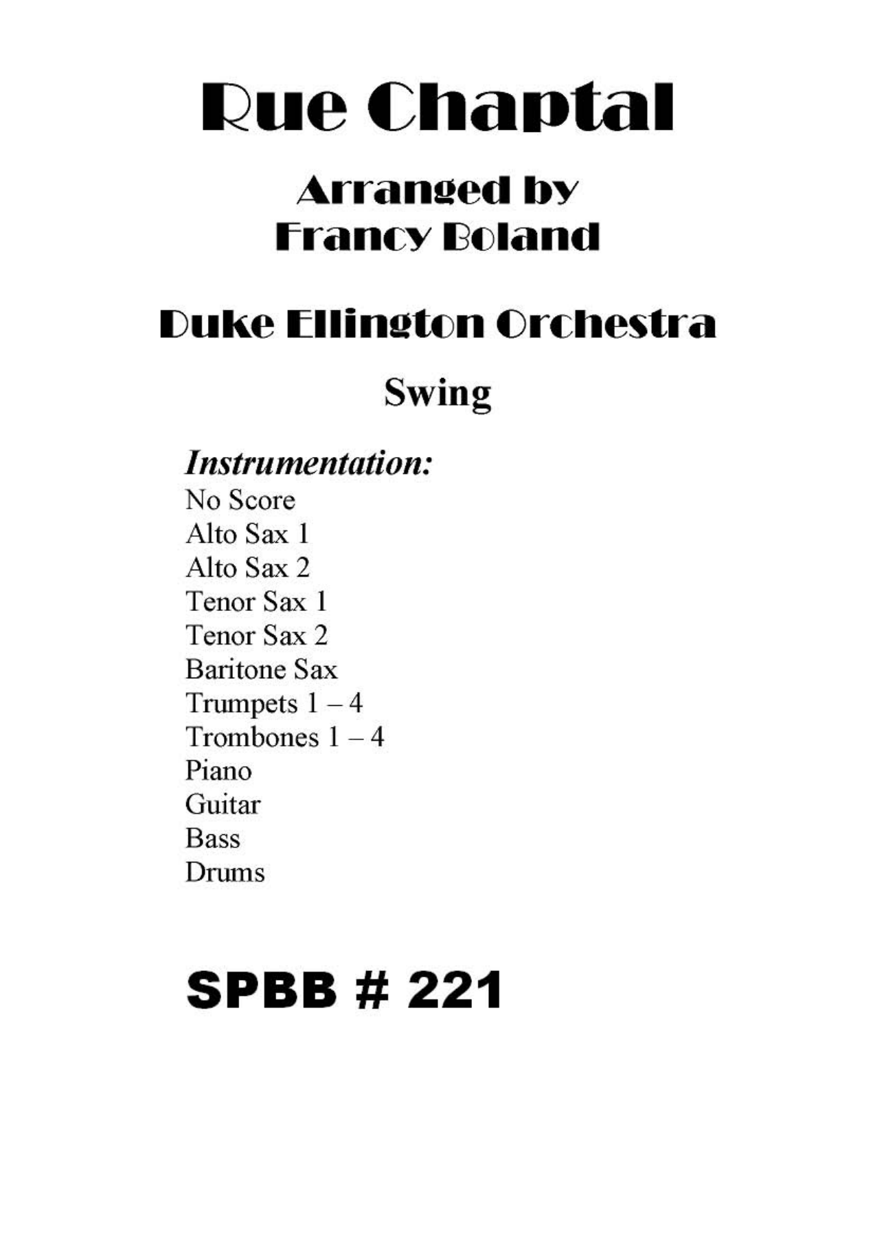 Tenor Mandess (F.Boland) S.Rollins — sheet music cover (first page)