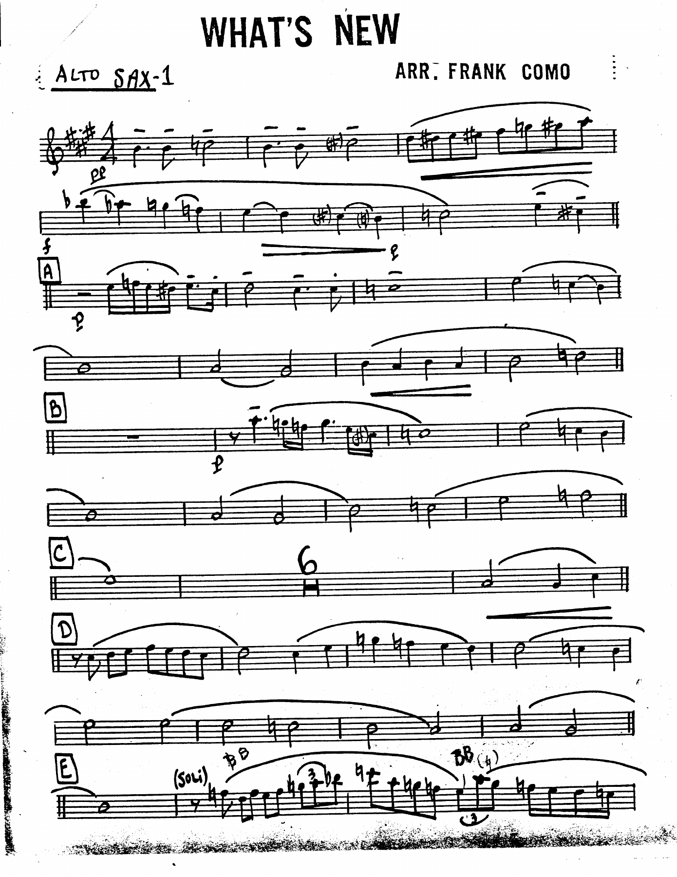 What's New — sheet music cover (first page)