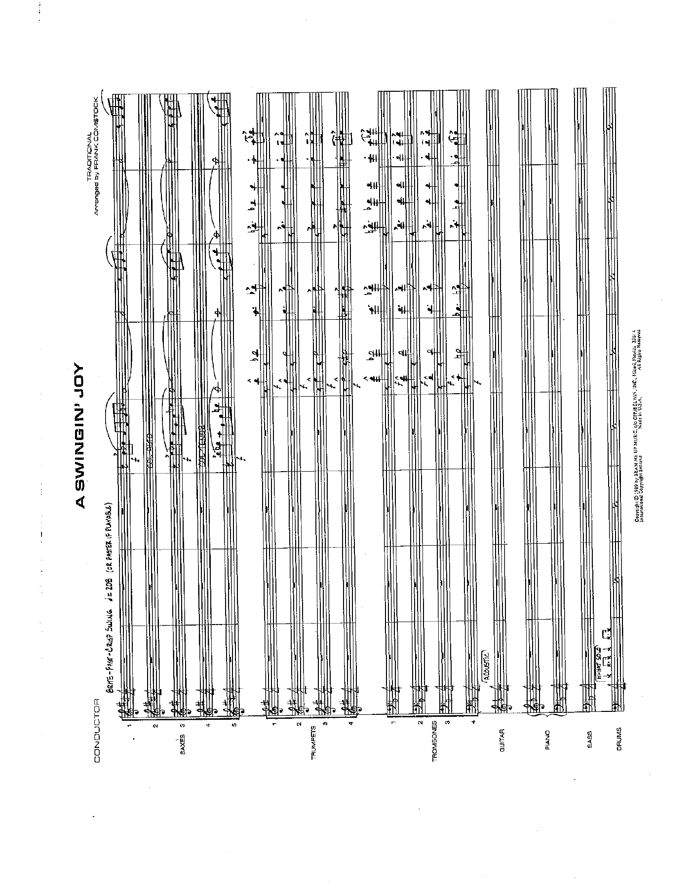 A Swingin' Joy — sheet music cover (first page)