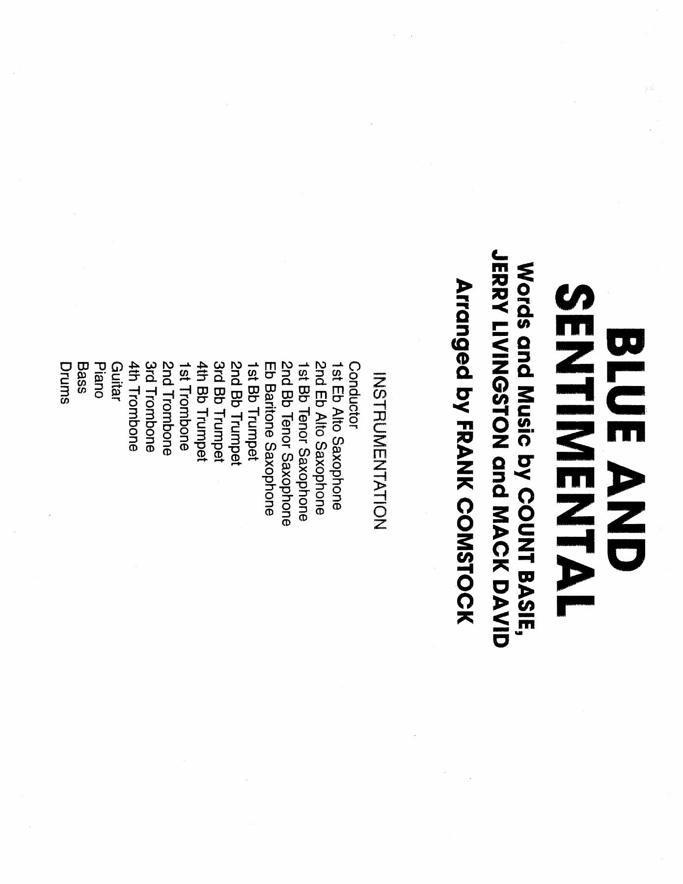 Blue And Sentimental — sheet music cover (first page)