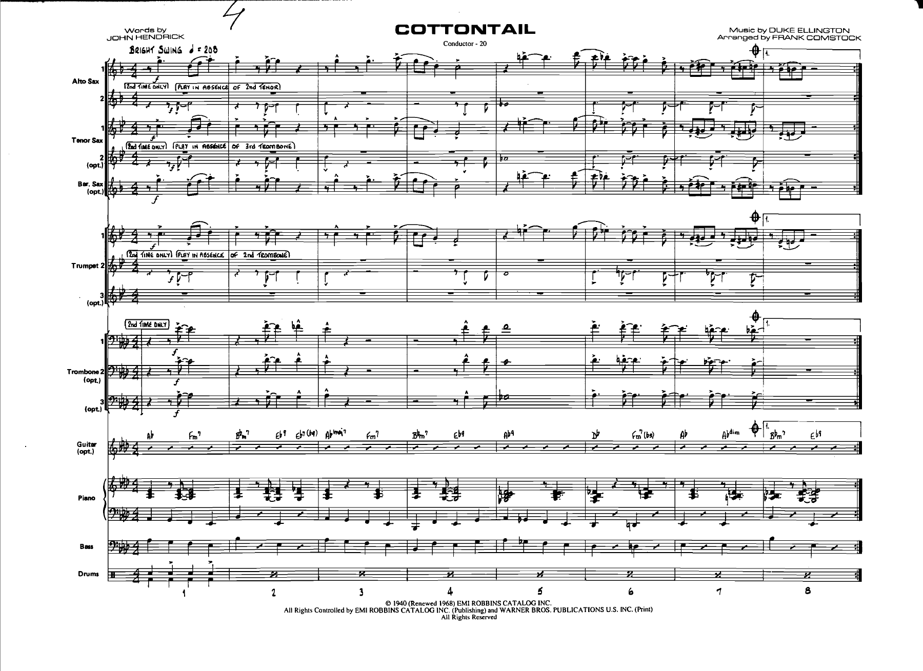 Cottontail — sheet music cover (first page)