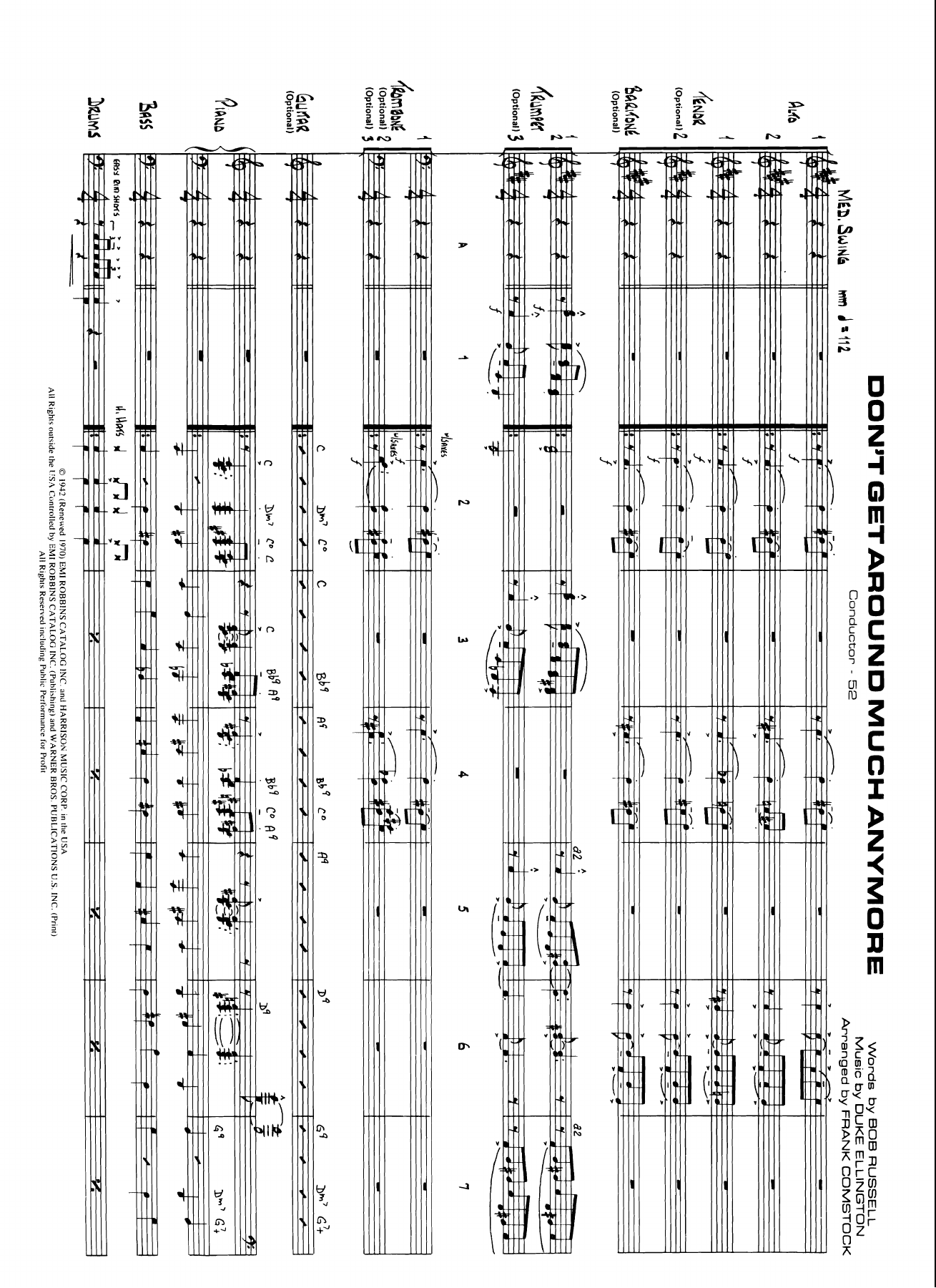Don't Get Around Much Anymore — Big Band sheet music arranged by F.Comstock | Jazz Standard